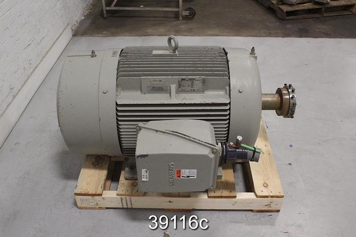Used Siemens 75 HP AC Motor, 1185 RPM, B444T Frame, SD100 IEEE #39116