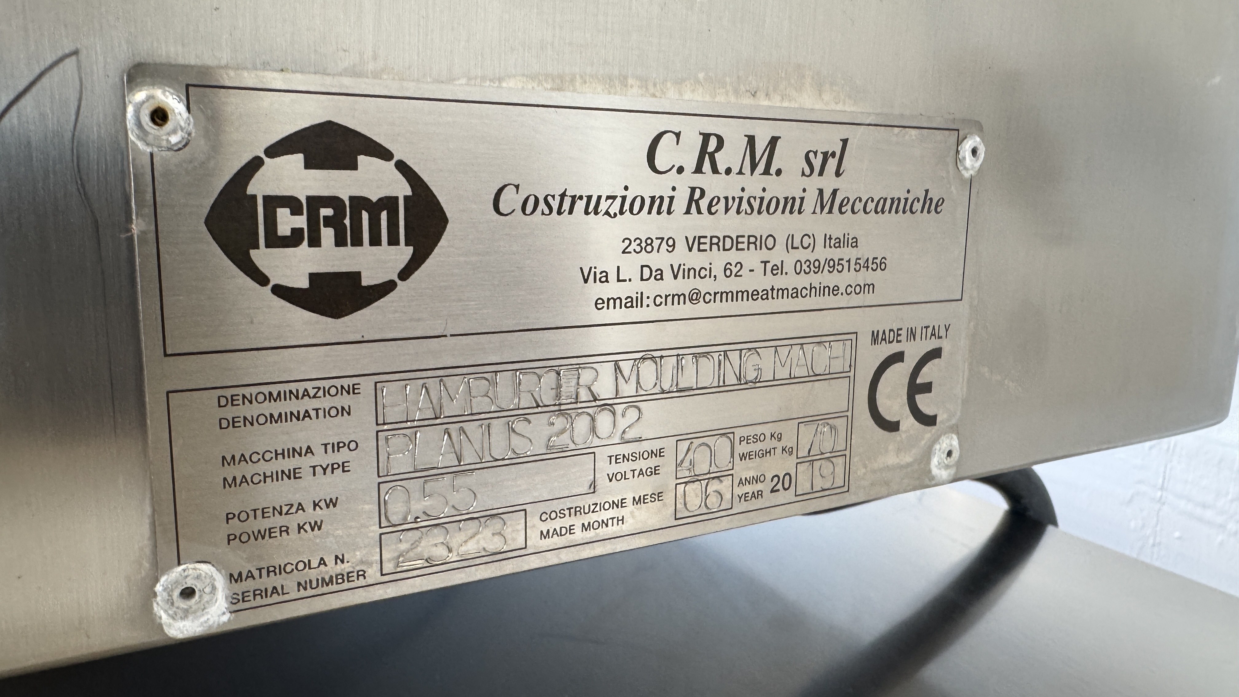 Used Hamburgermaskin CRM Planus -2019 #2689