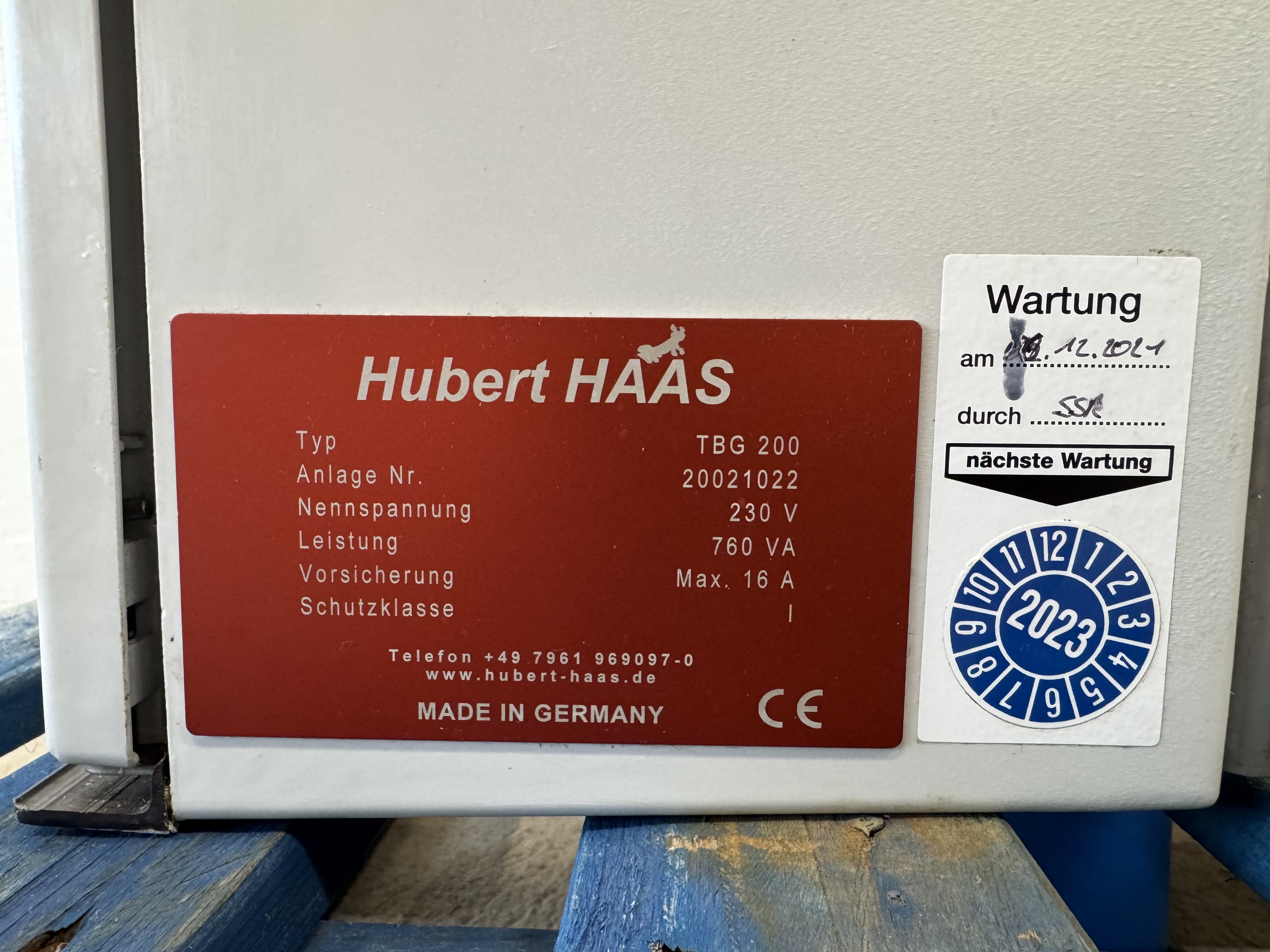Used Elbedövare Hubert Haas TBG 200 #2972