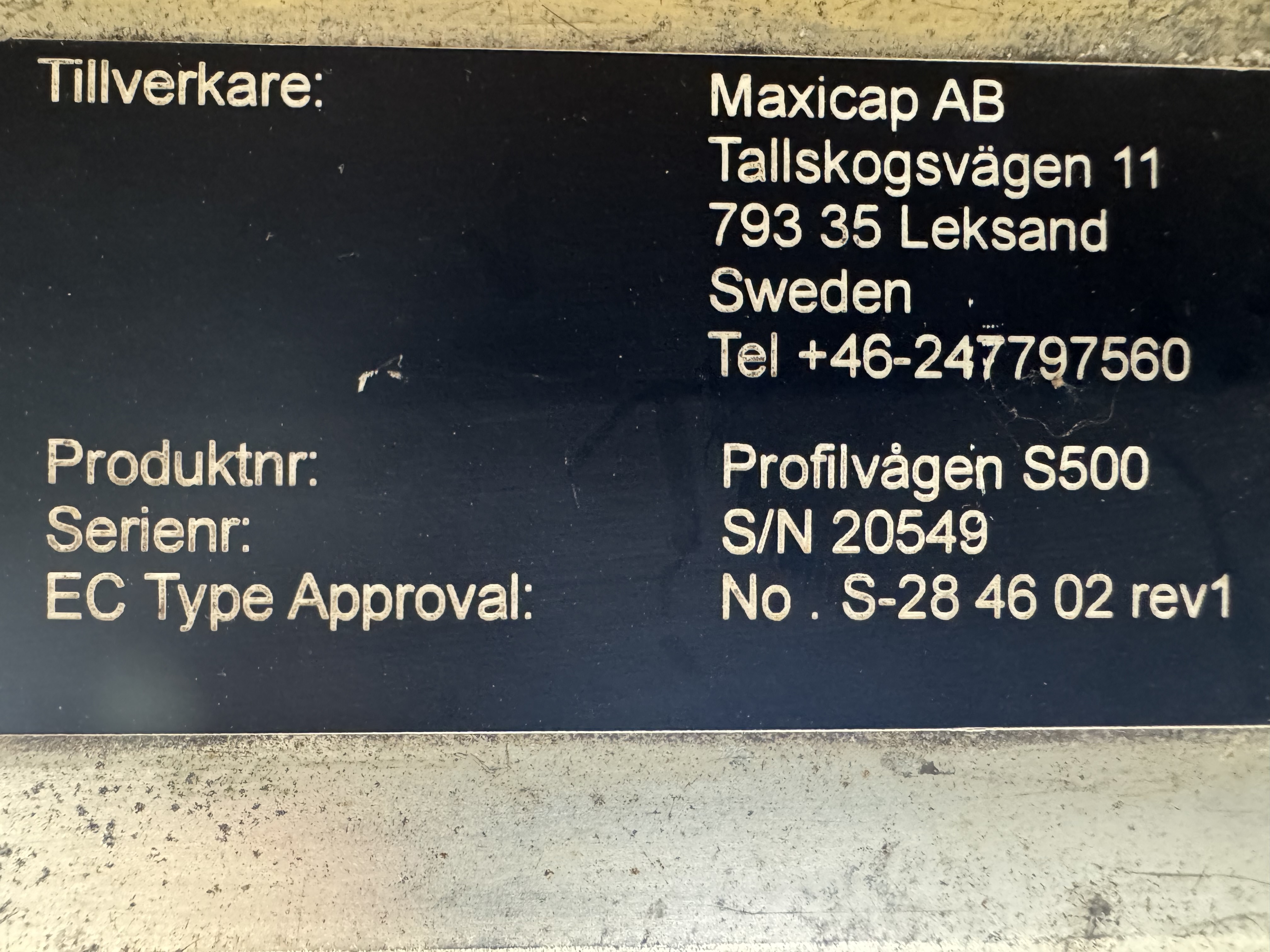 Used Slaktbanevågar S500-HLC #10871