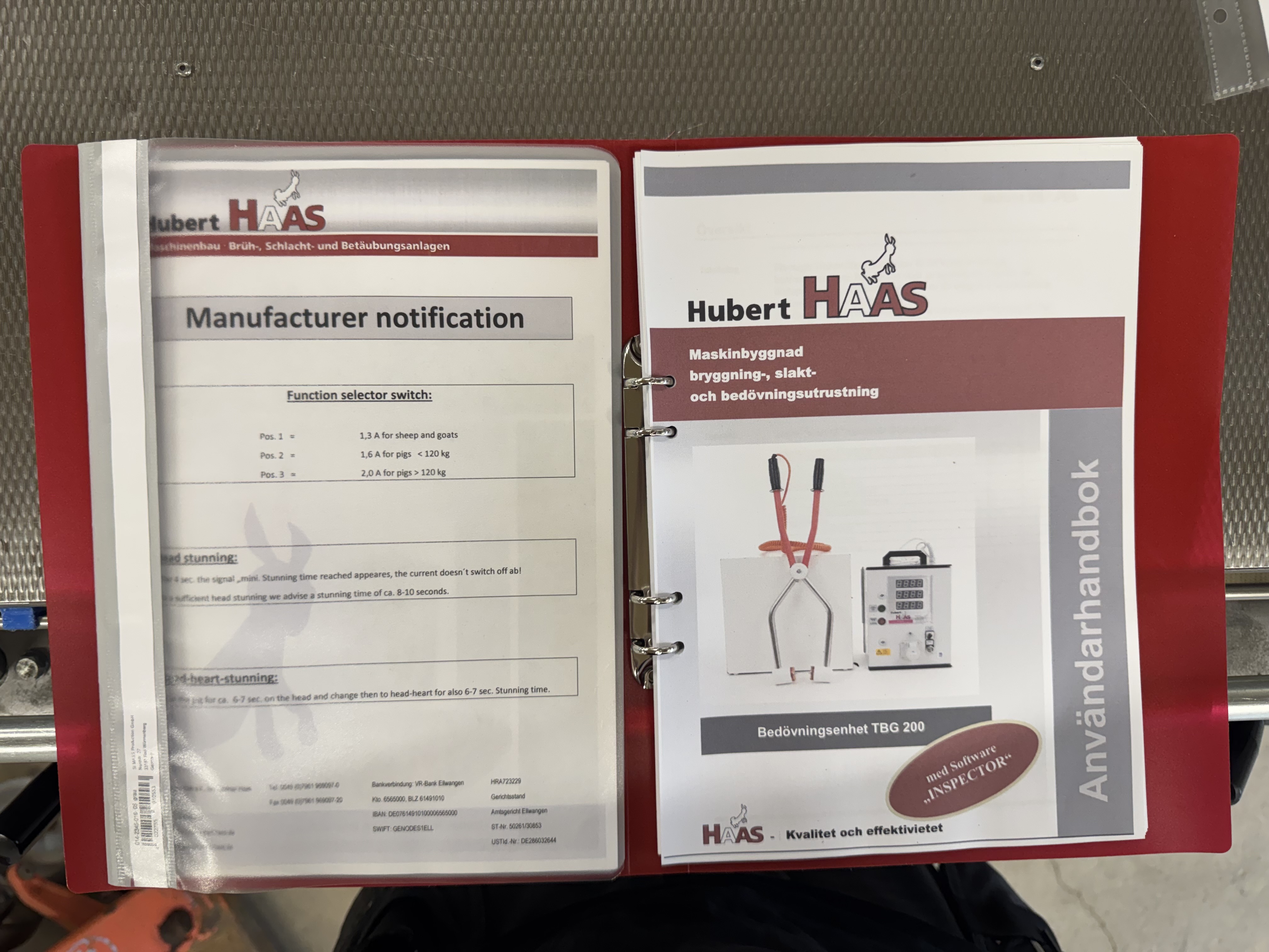 Used Elbedövare Hubert Haas TBG 200 #2972