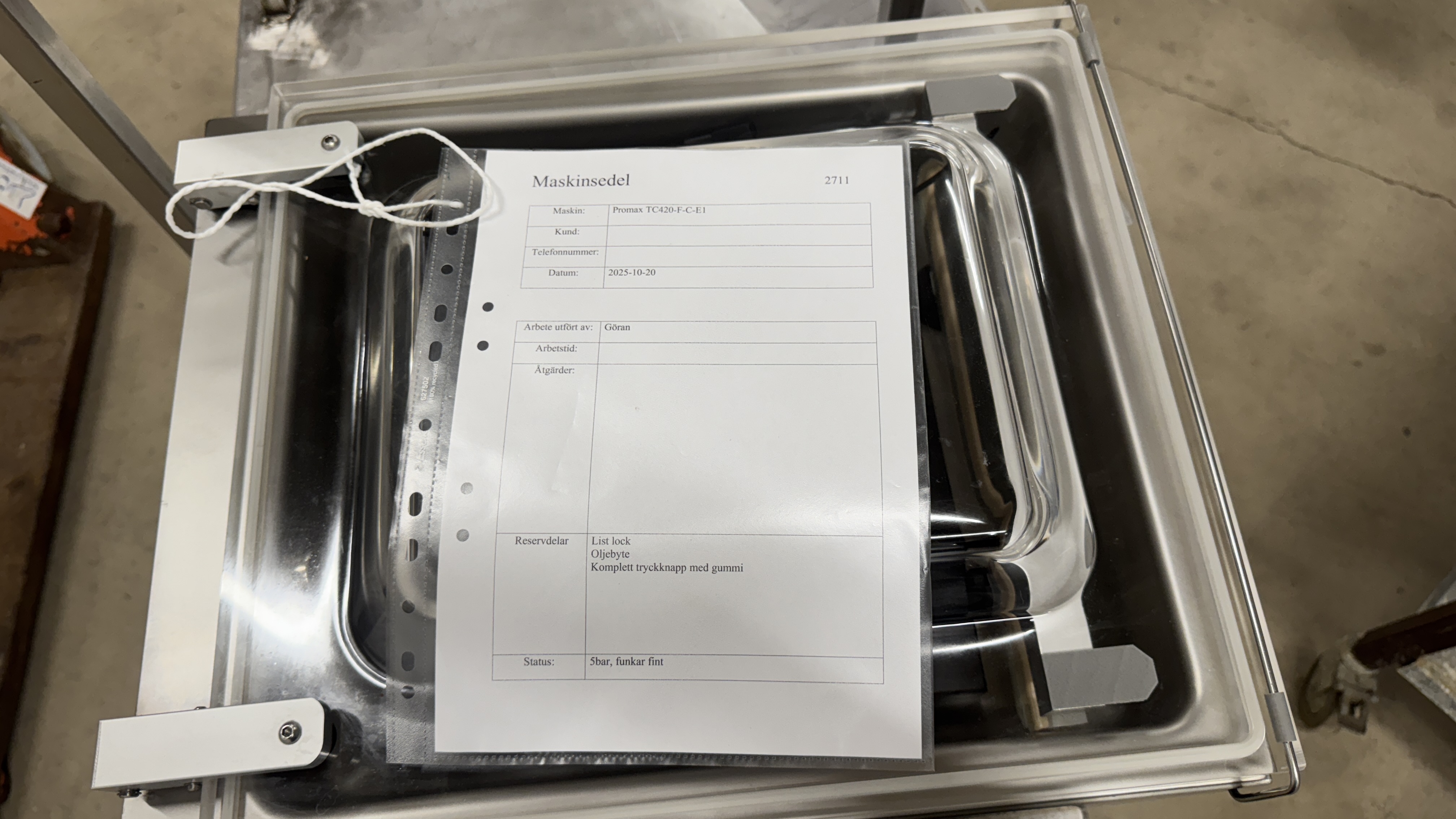 Used Vakuummaskin Promax #2711