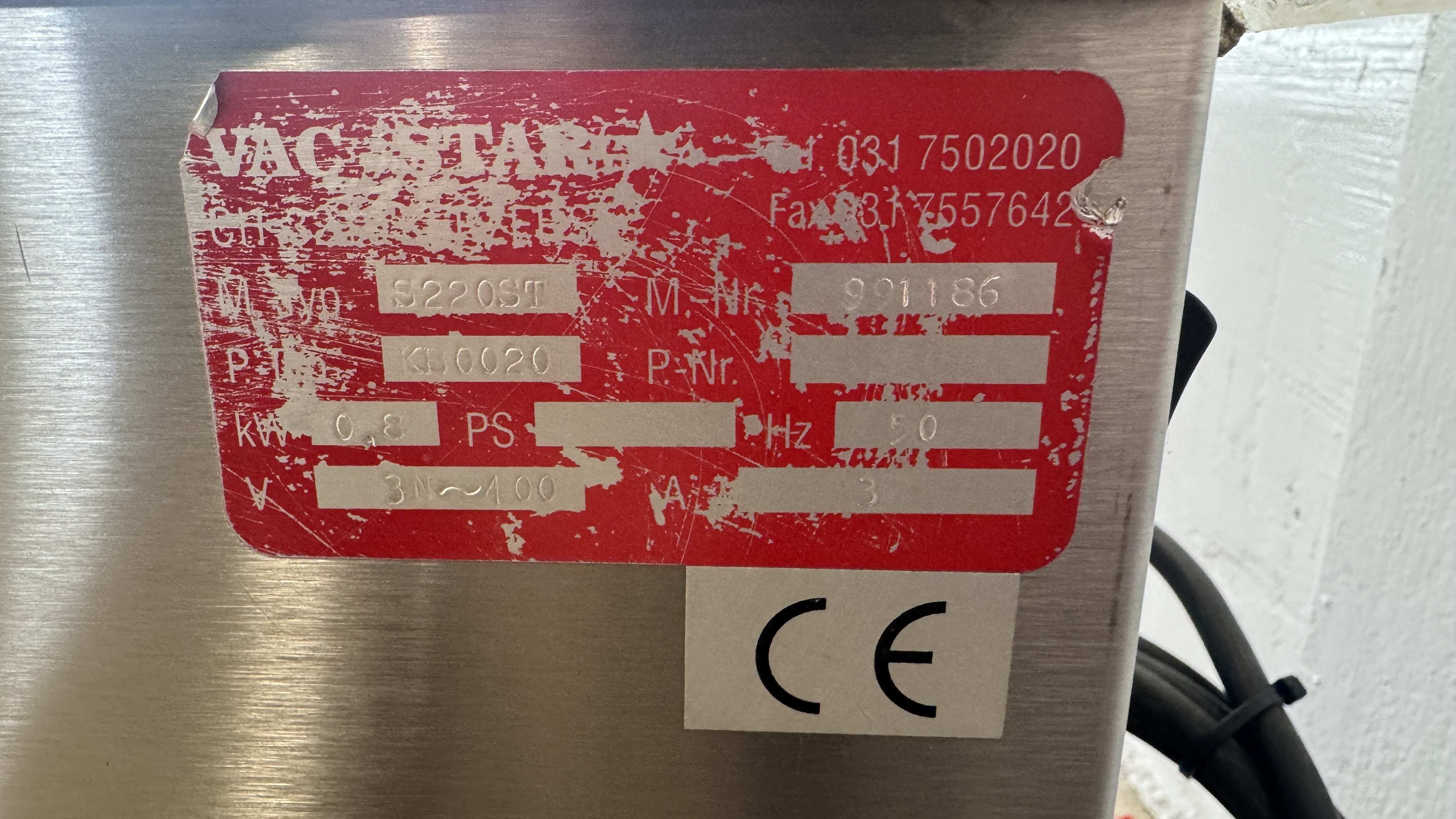 Used Vakuummaskin Vac-Star S220ST 42cm #2698