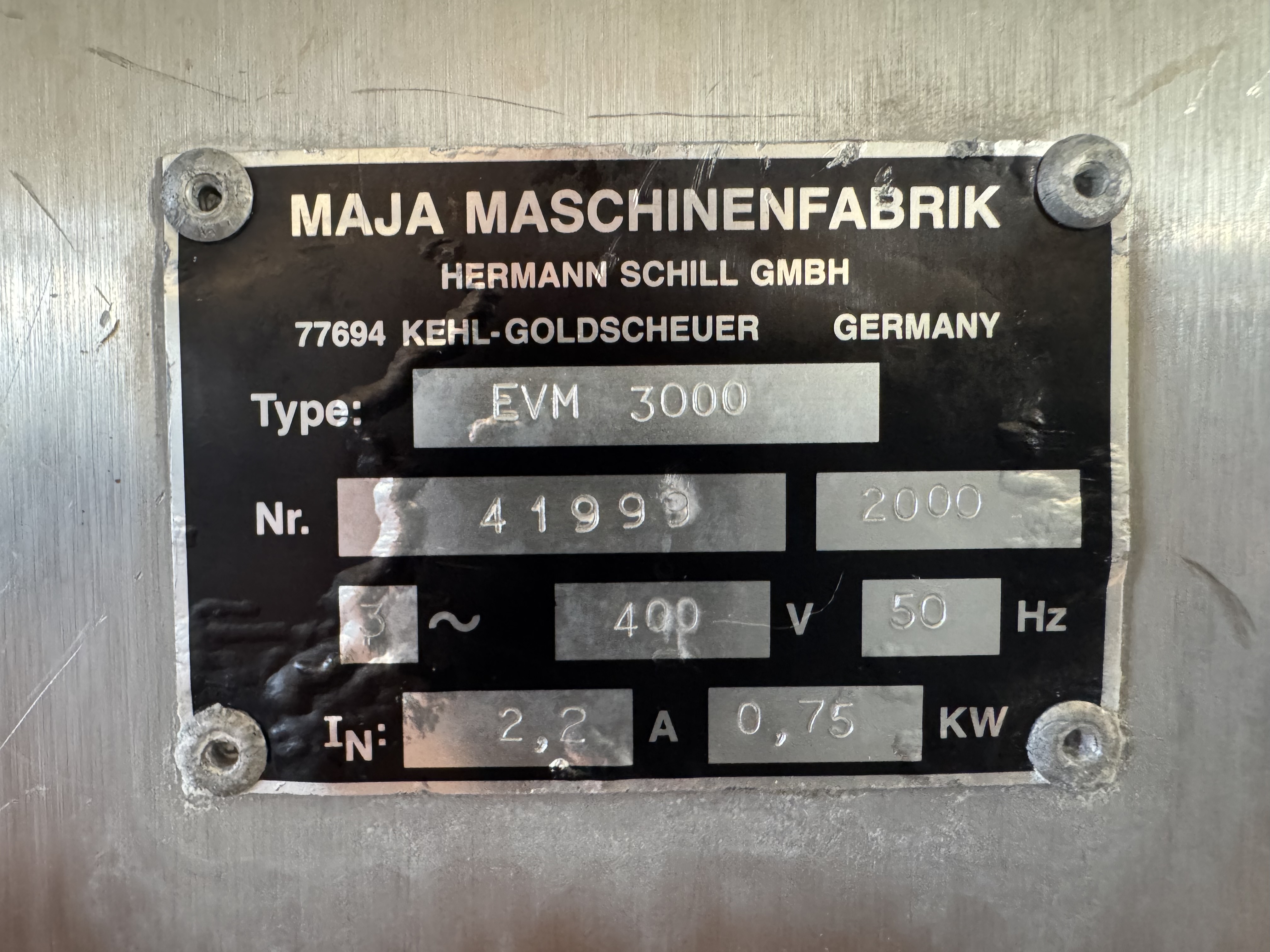 Used Skinner Maja EVM 3000 #2850