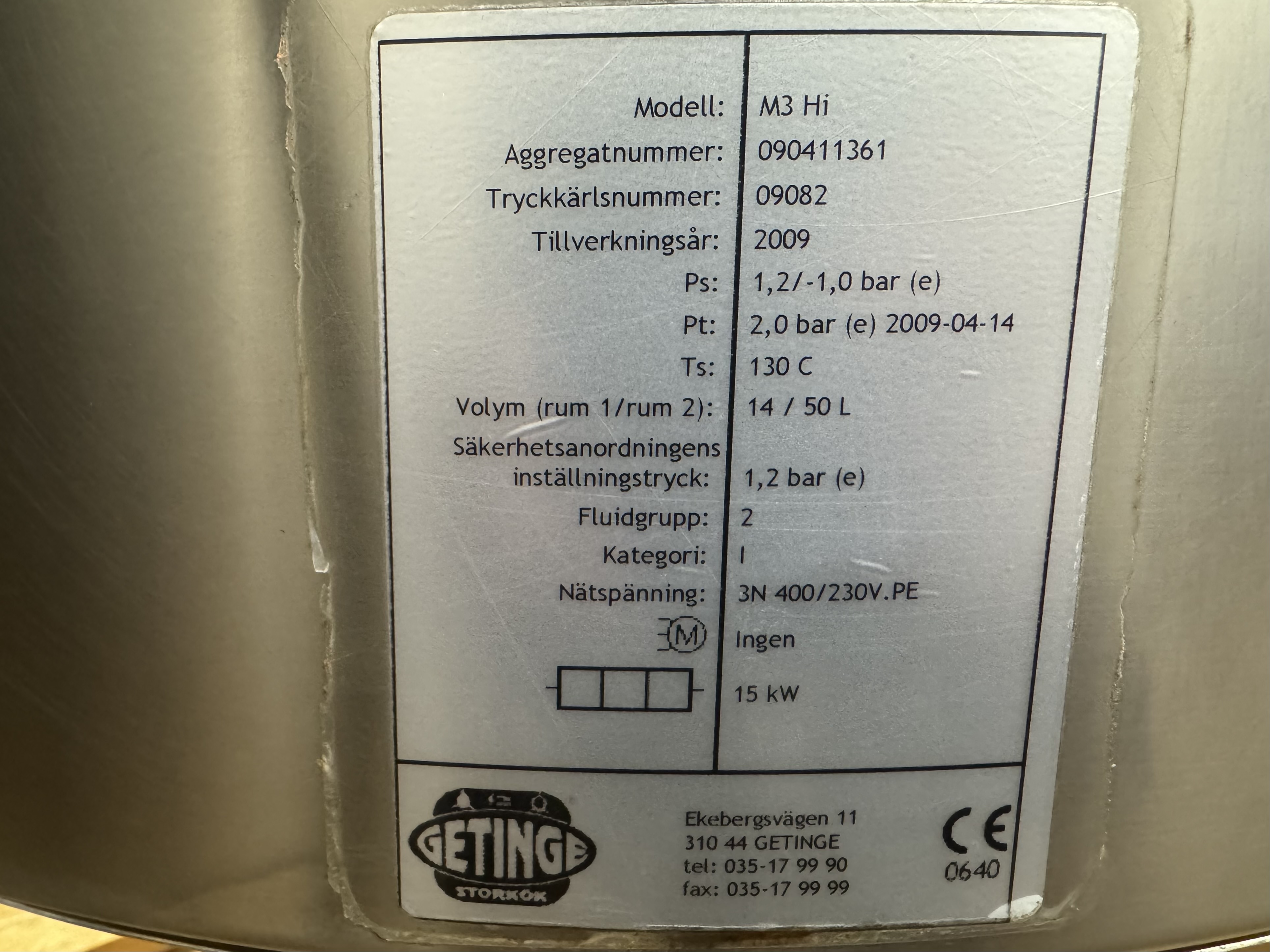 Used Getinge M3 Pargryta #2763