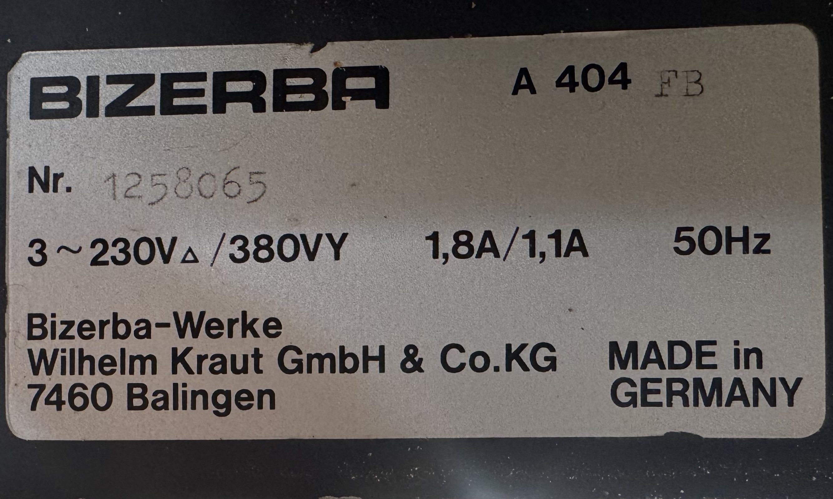 Used Skärmaskin Bizerba A404 #2888