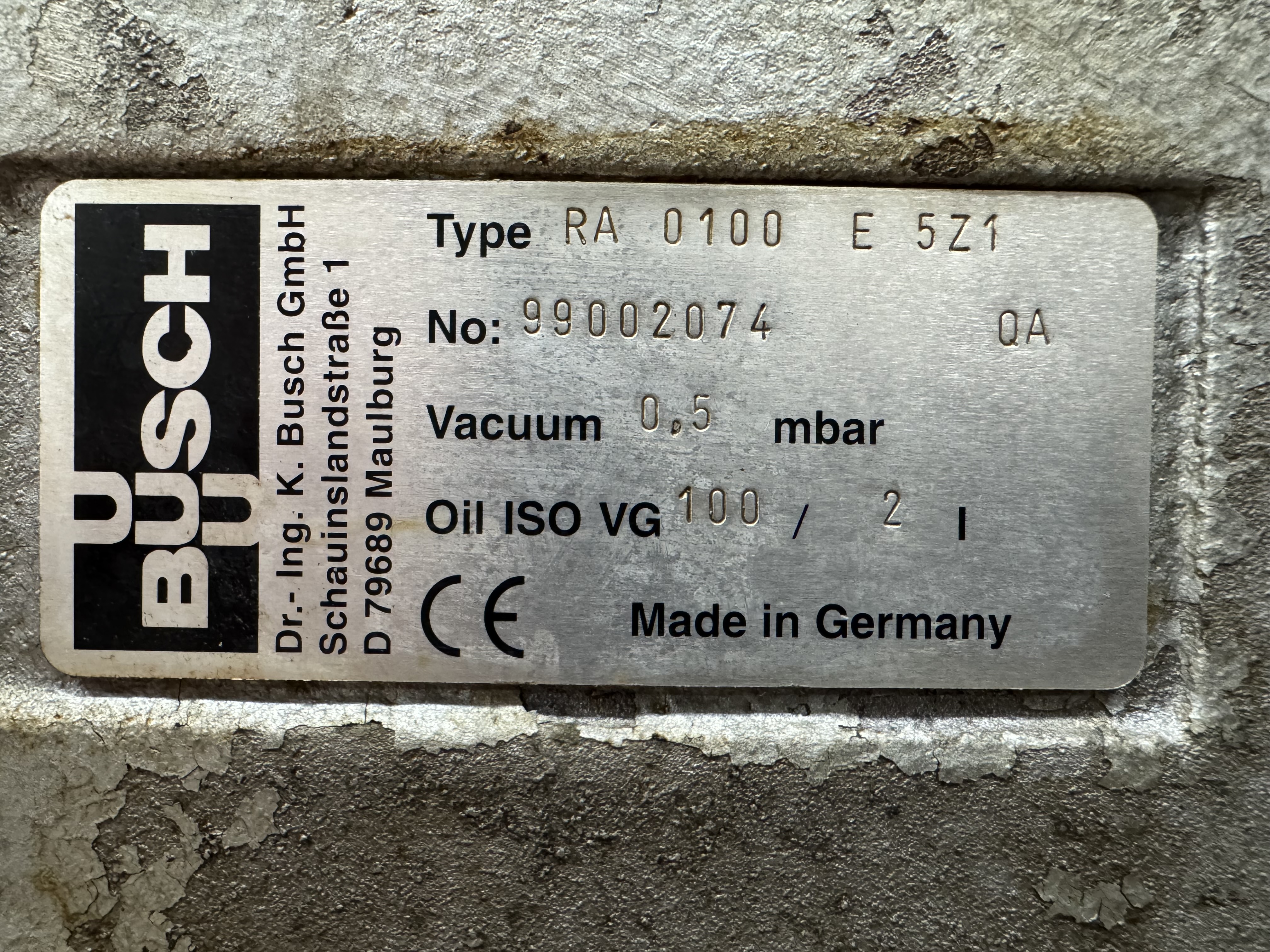 Other Vakuumpump Busch RA 0100 E 5Z1 #2783
