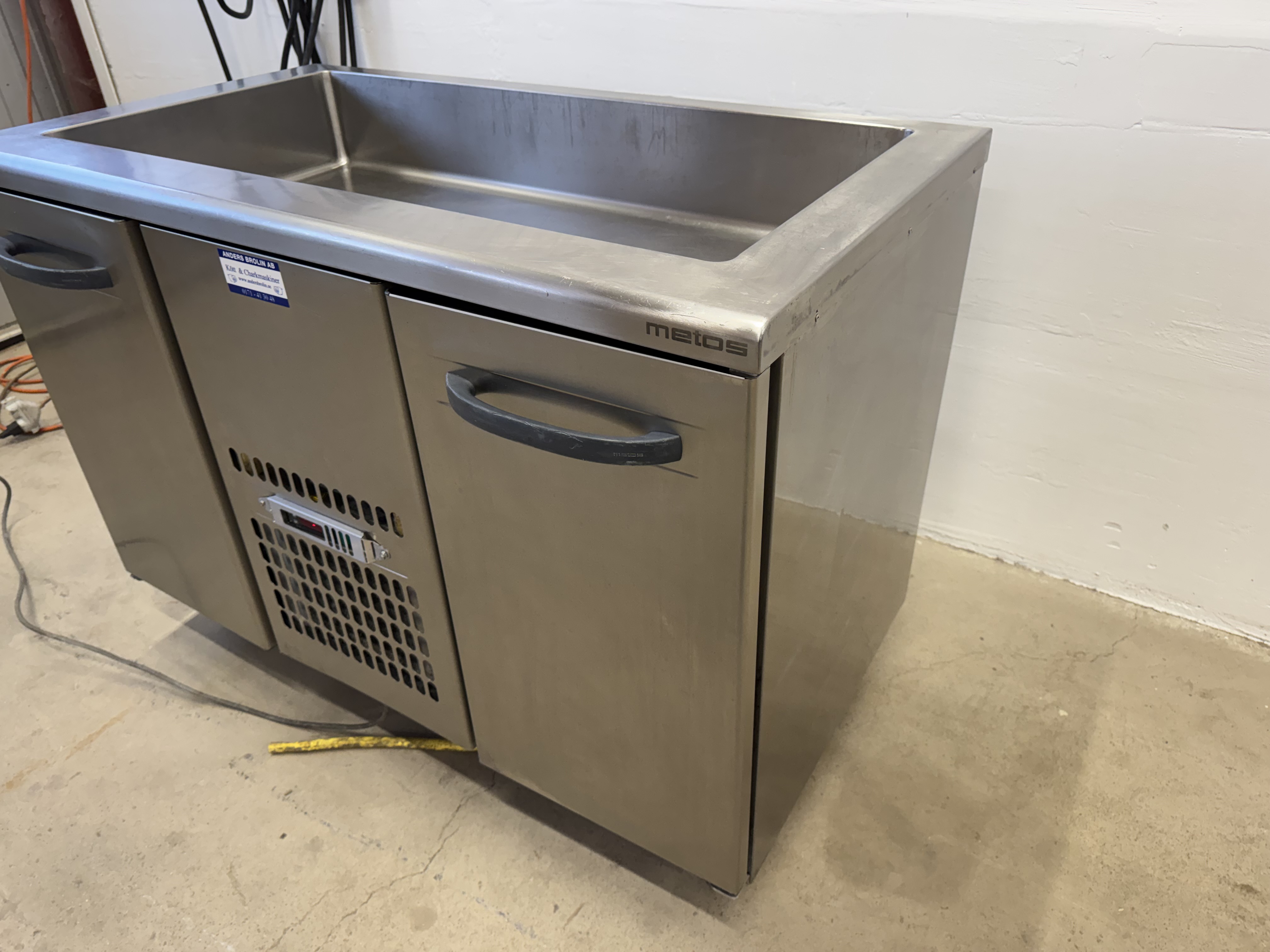 Used Metos kylbänk med tövattenavlopp #2819