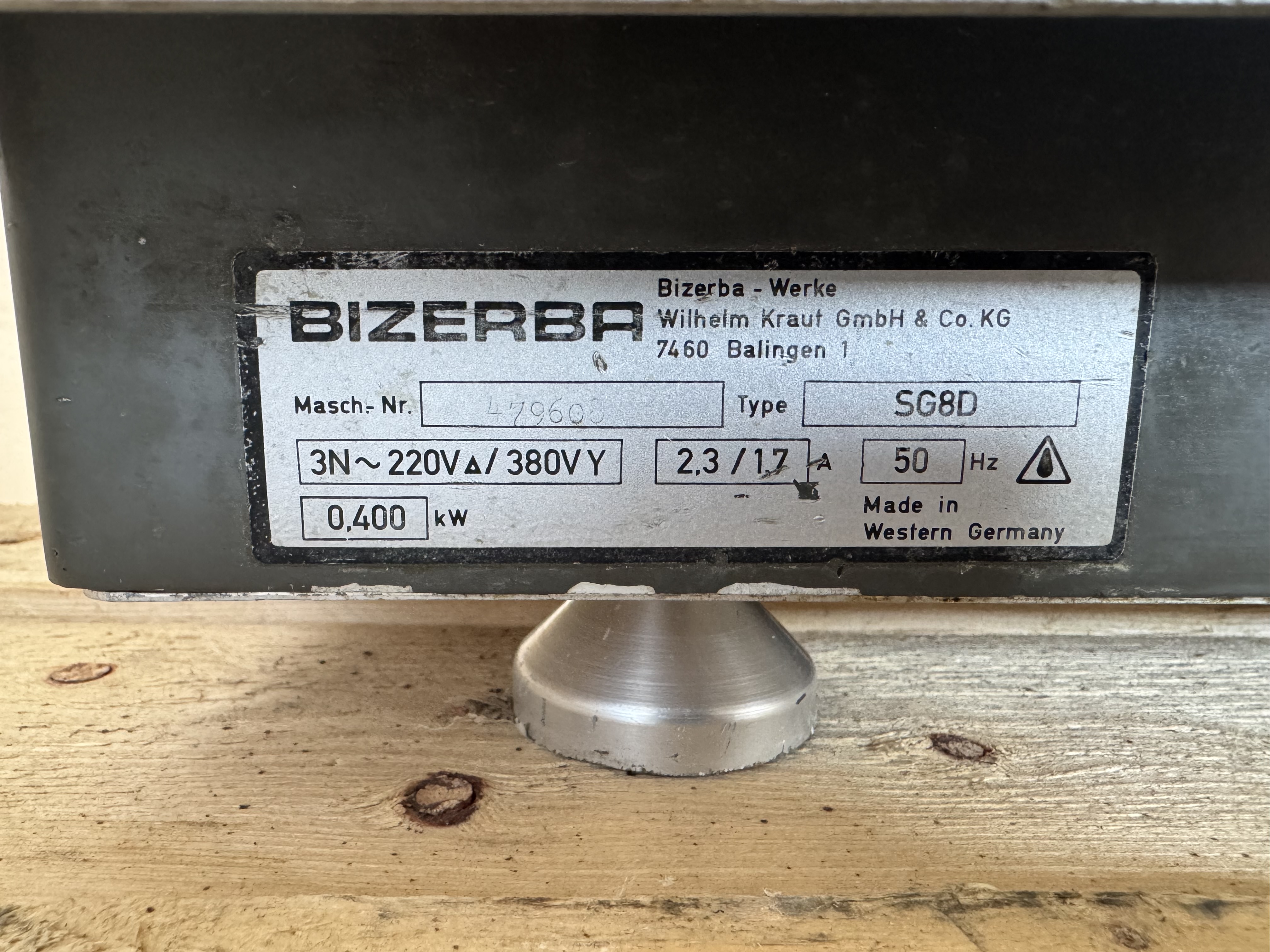 Used BIZERBA SG8D #2806