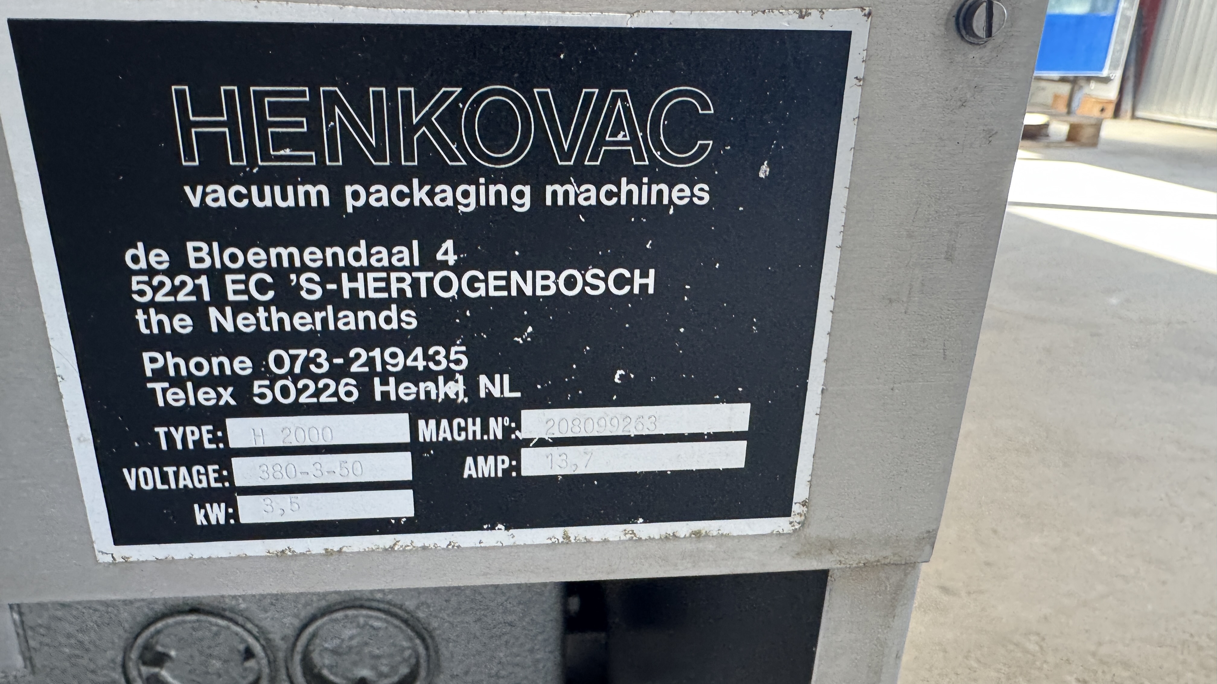 Used Vakuummaskin Henkovac H2000 #2576