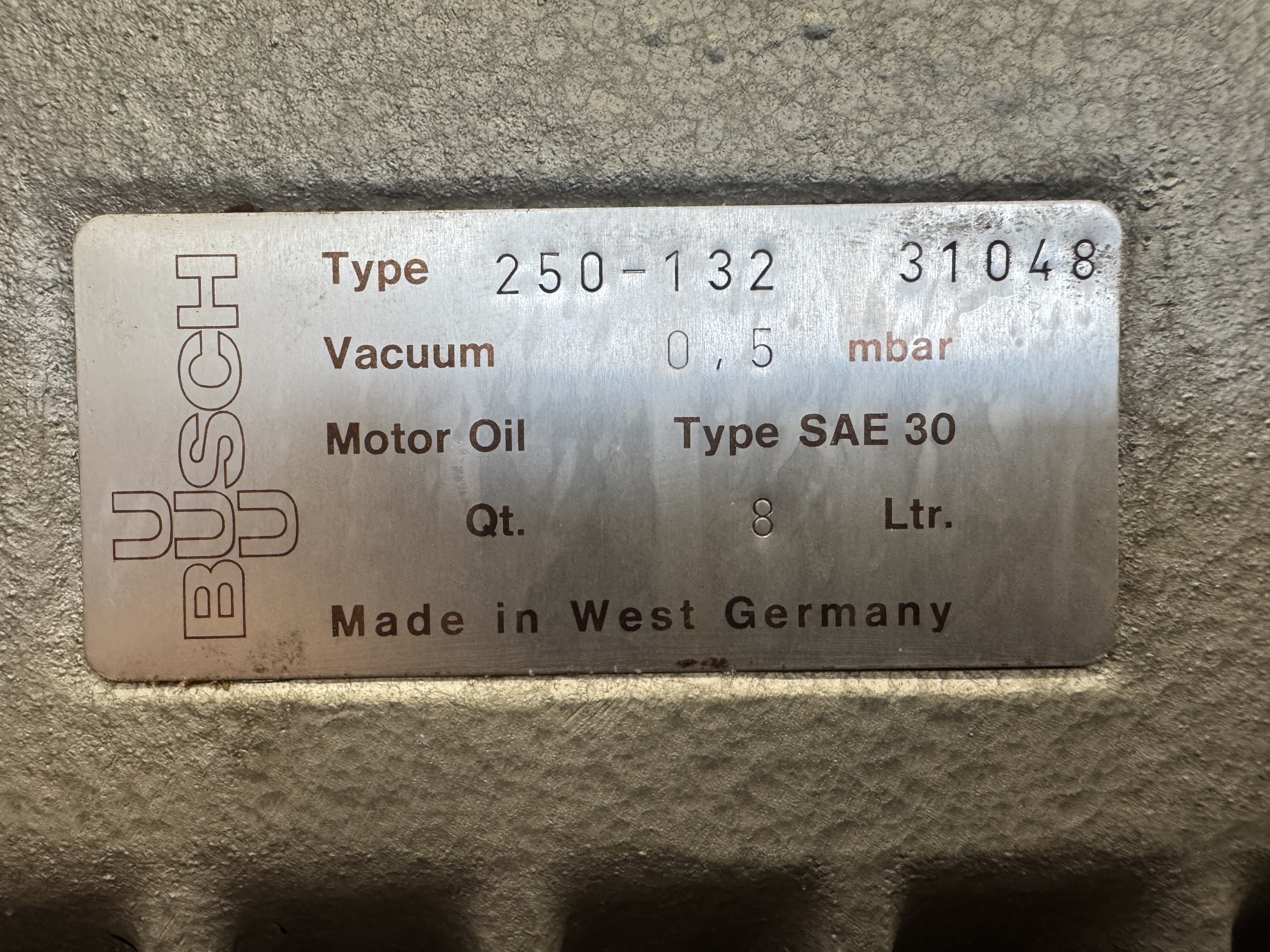 Other Busch vac-pump 250