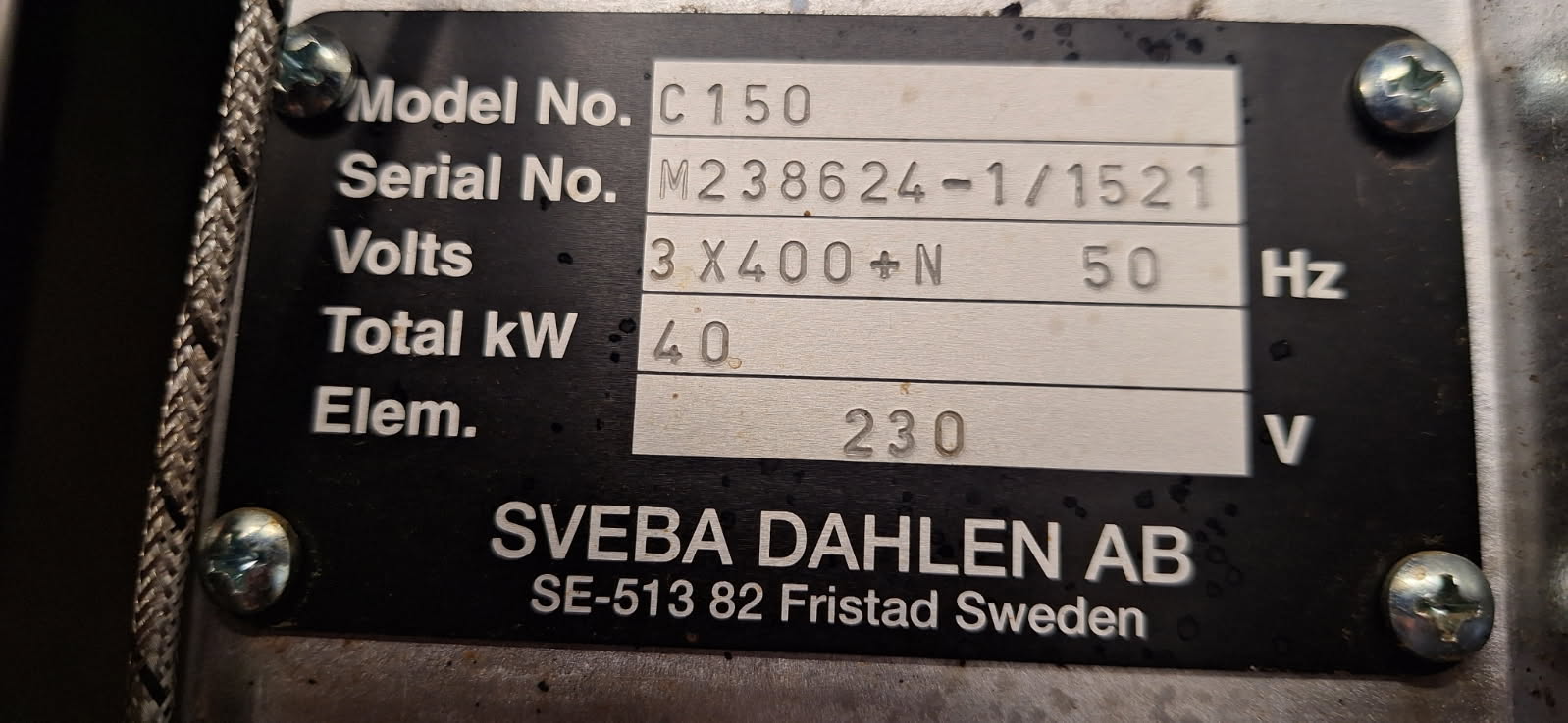 Used Sveba Dahlén C-150 Stickugn #2906