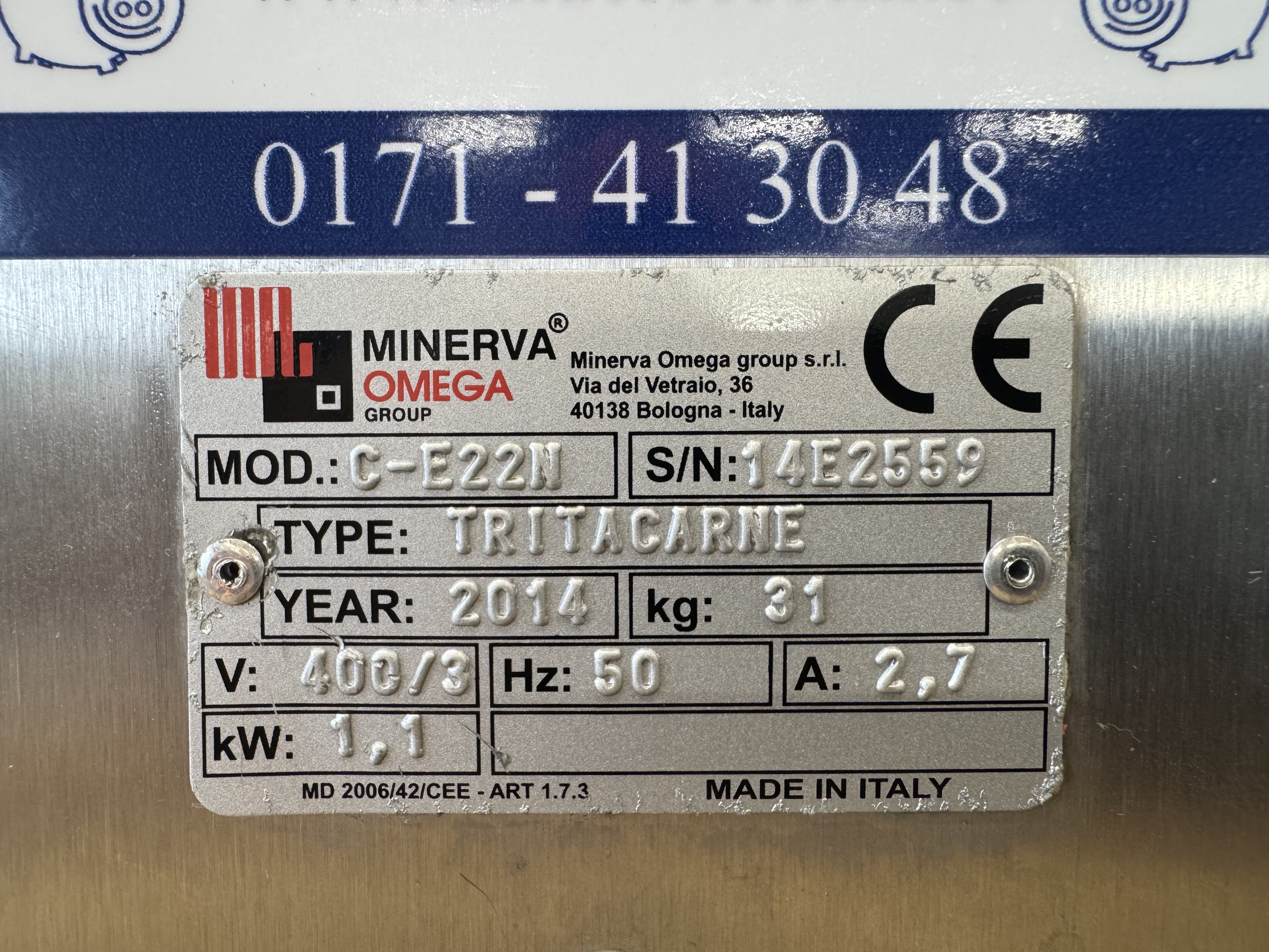 Used Köttkvarn La Minerva C-E22N -2014 #2970