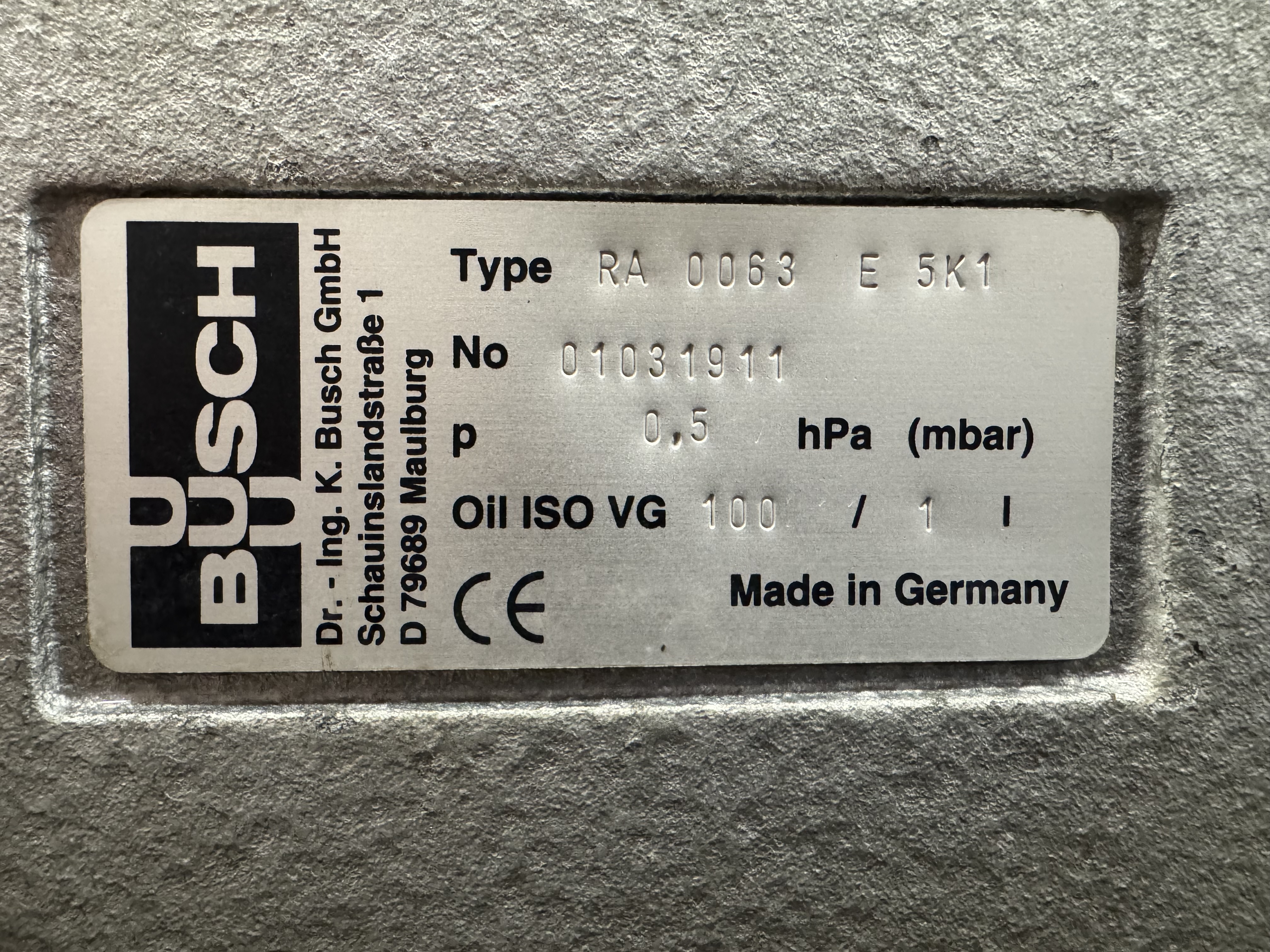 Other Vakuumpump Busch #1653