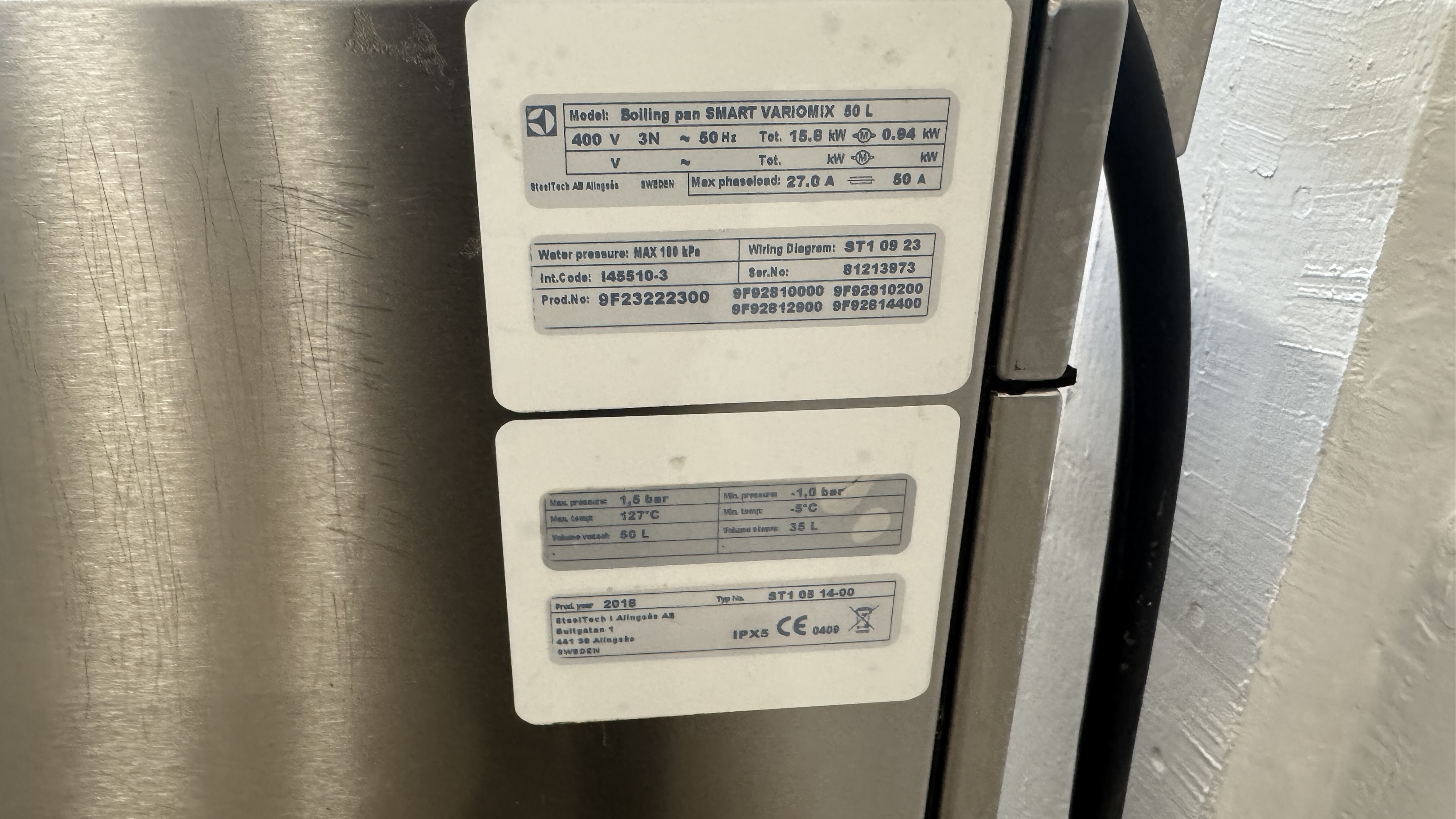 Used Kokgryta 50liter SteelTech -2018 #2716