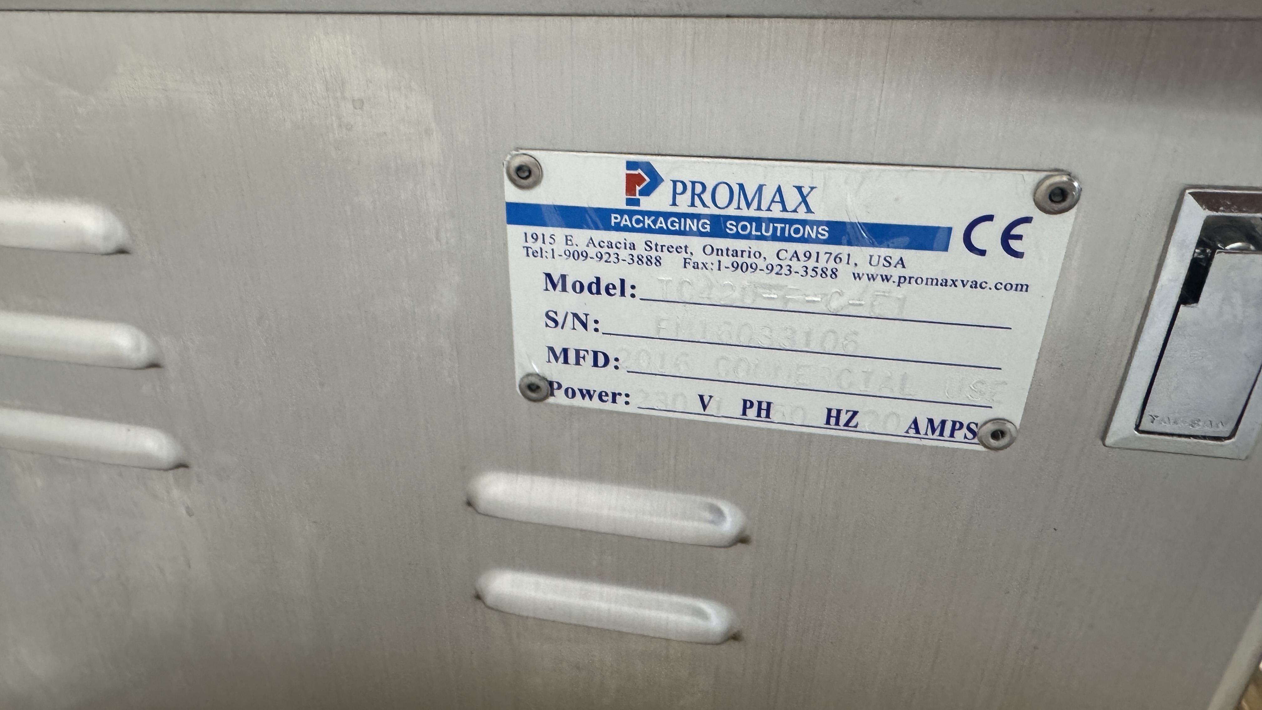 Used Vakuummaskin Promax #2711