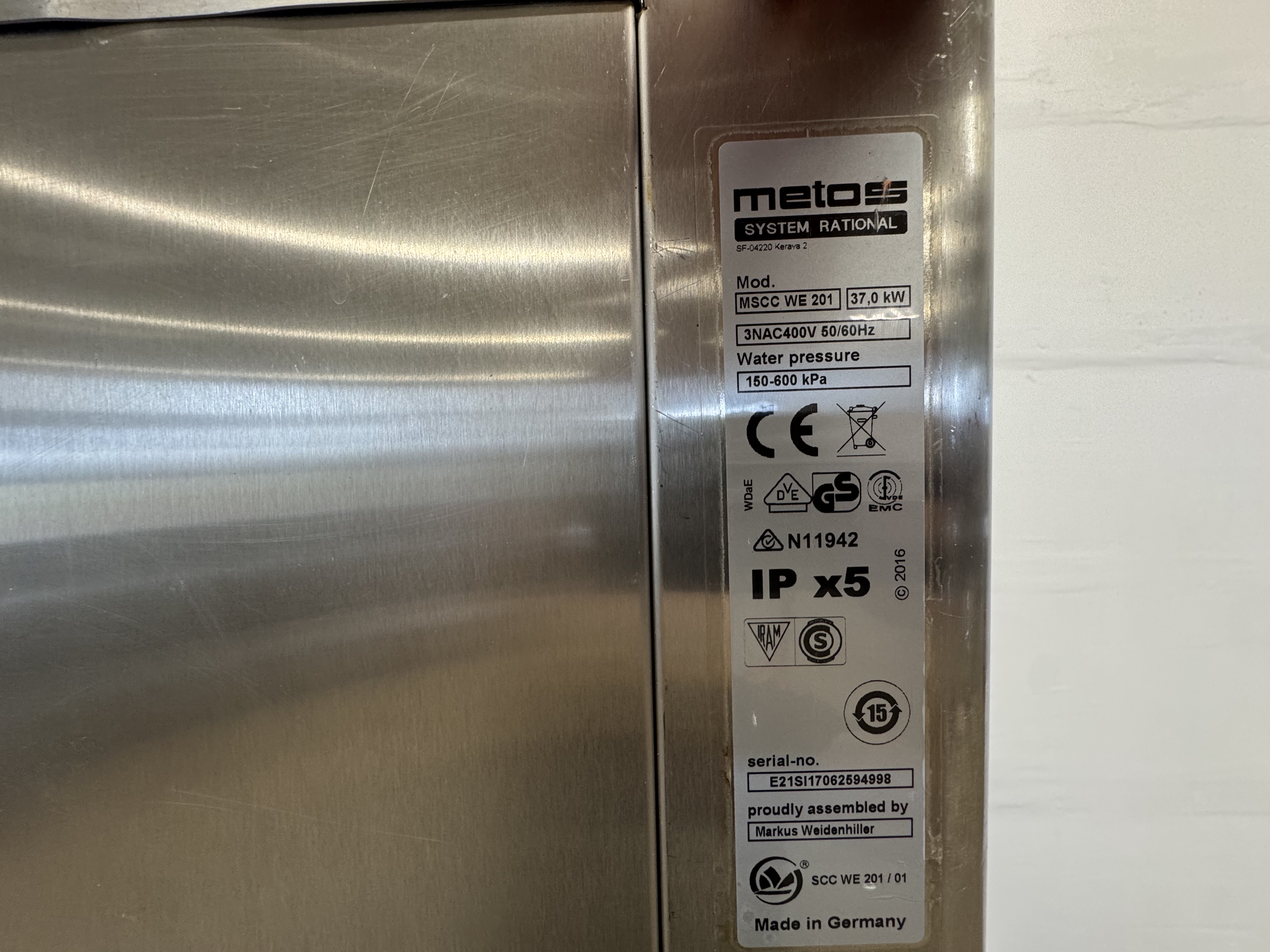 Used Rational WE201 (Metos 2017) #2828