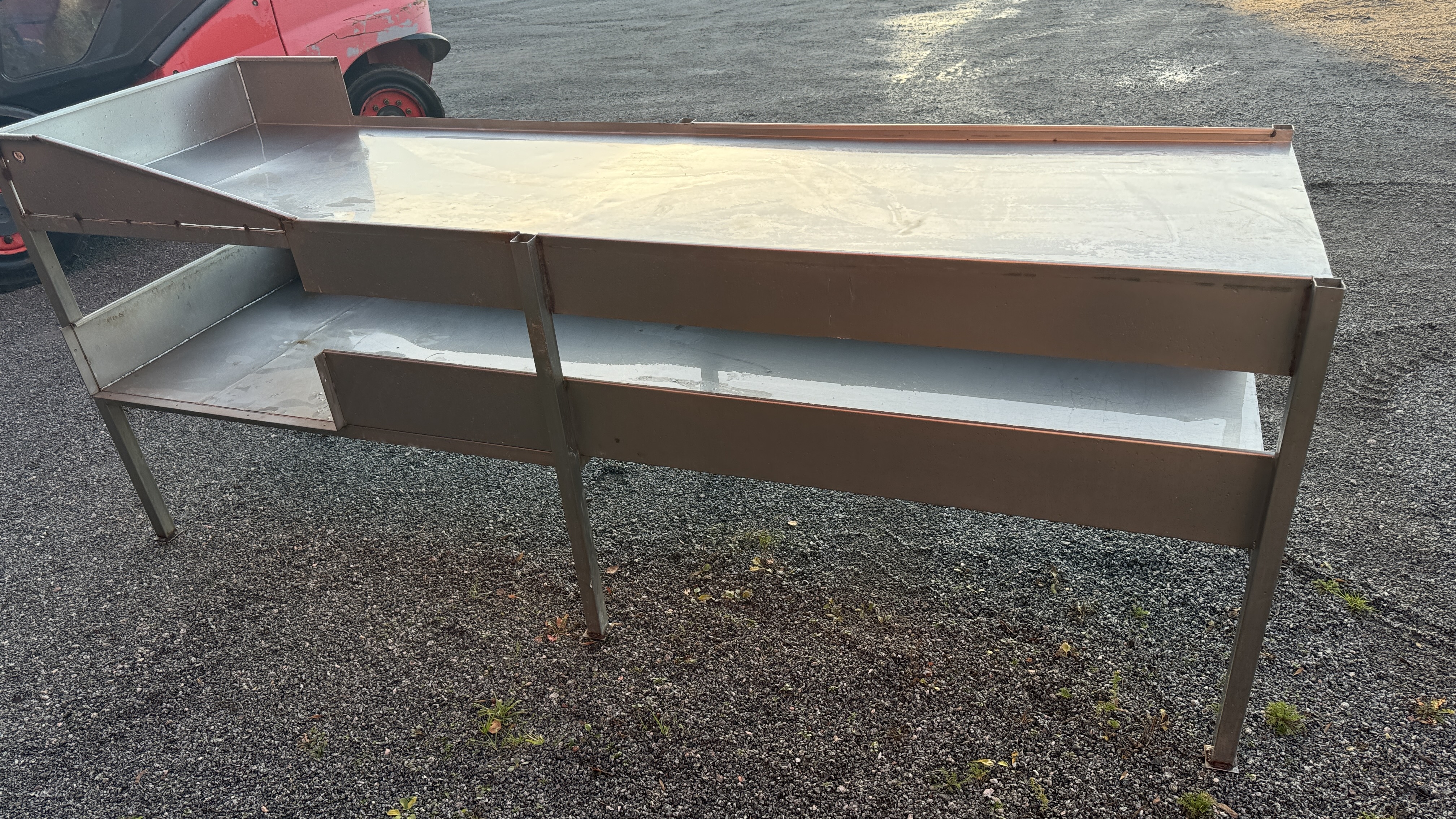 Used Slaktbord 285x80cm, höjd 100cm