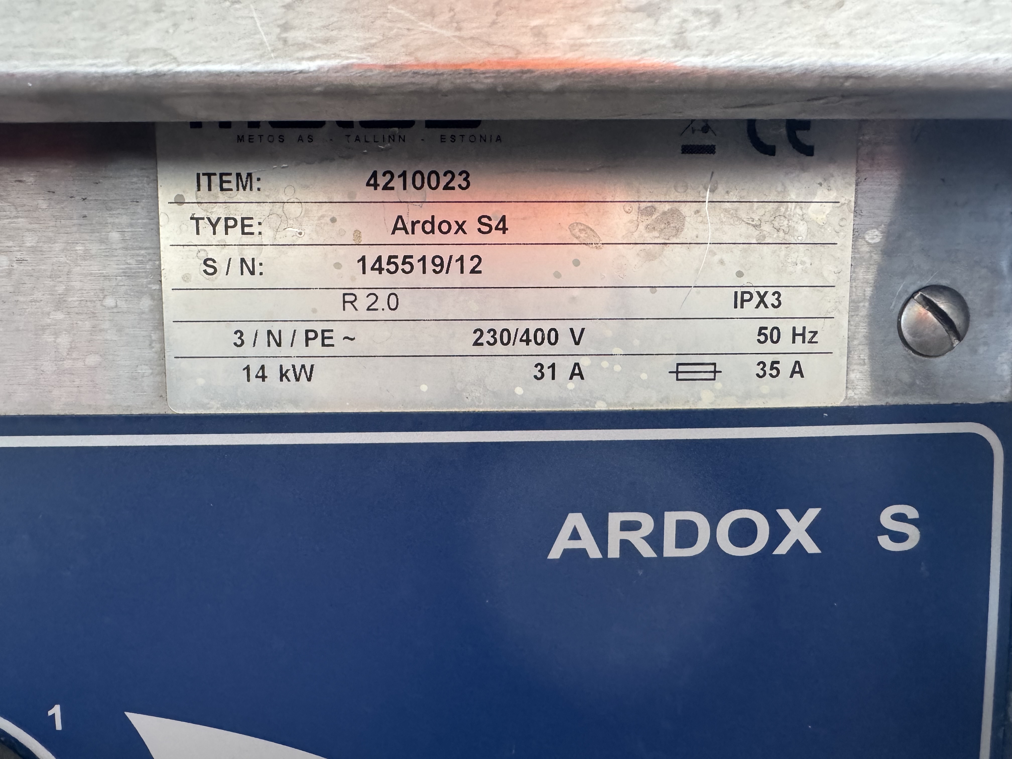 Used Spis Metos Ardox S4 #2894