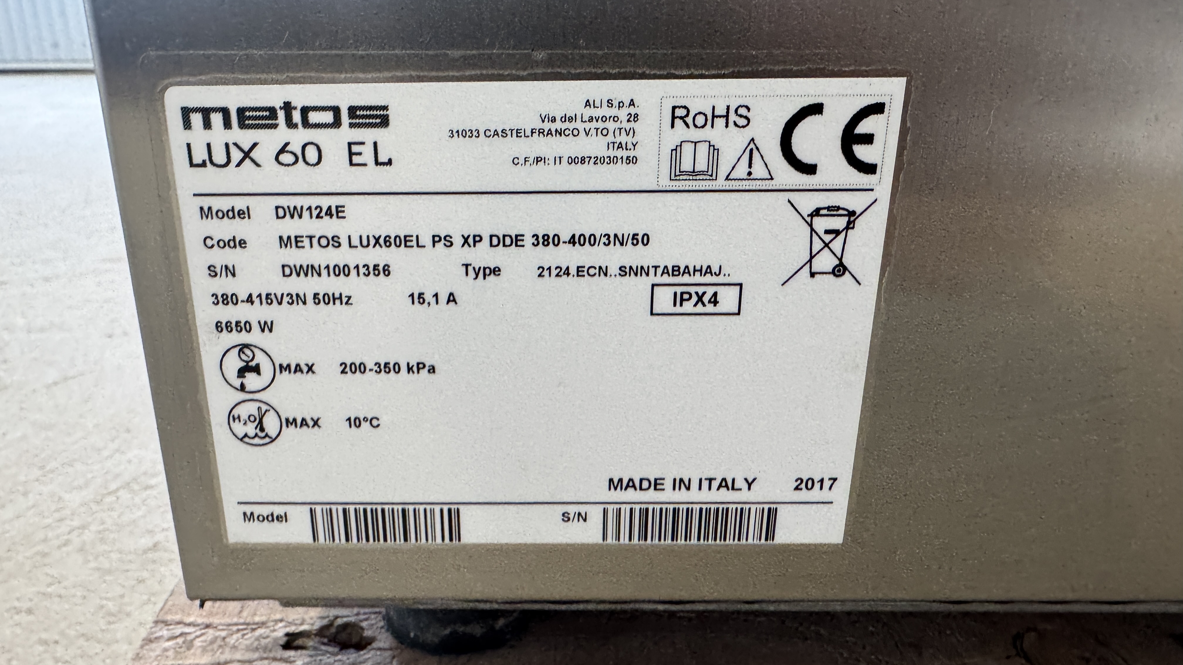 Used Diskmaskin Metos LUX 60EL -2017 #2602
