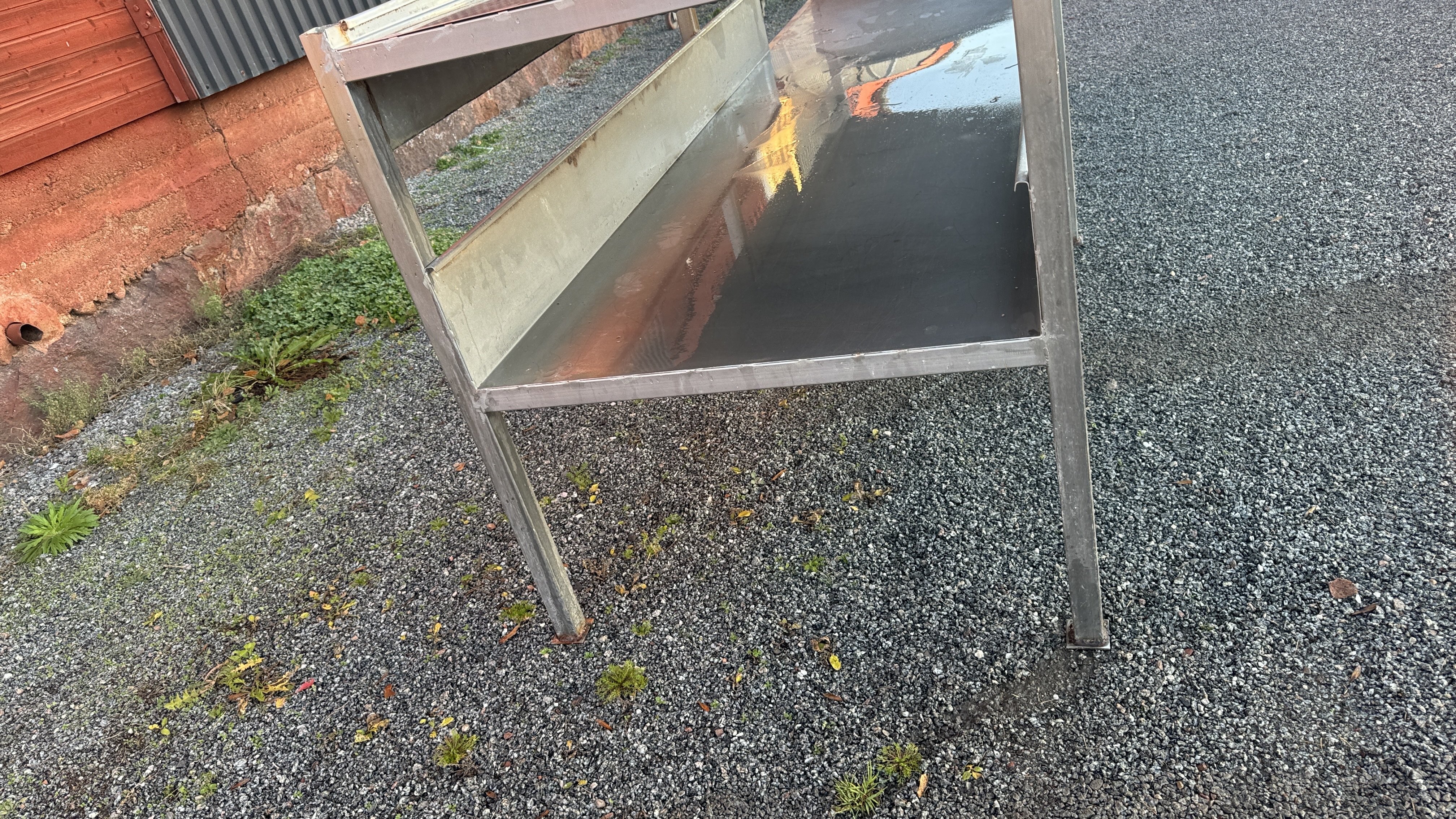 Used Slaktbord 285x80cm, höjd 100cm