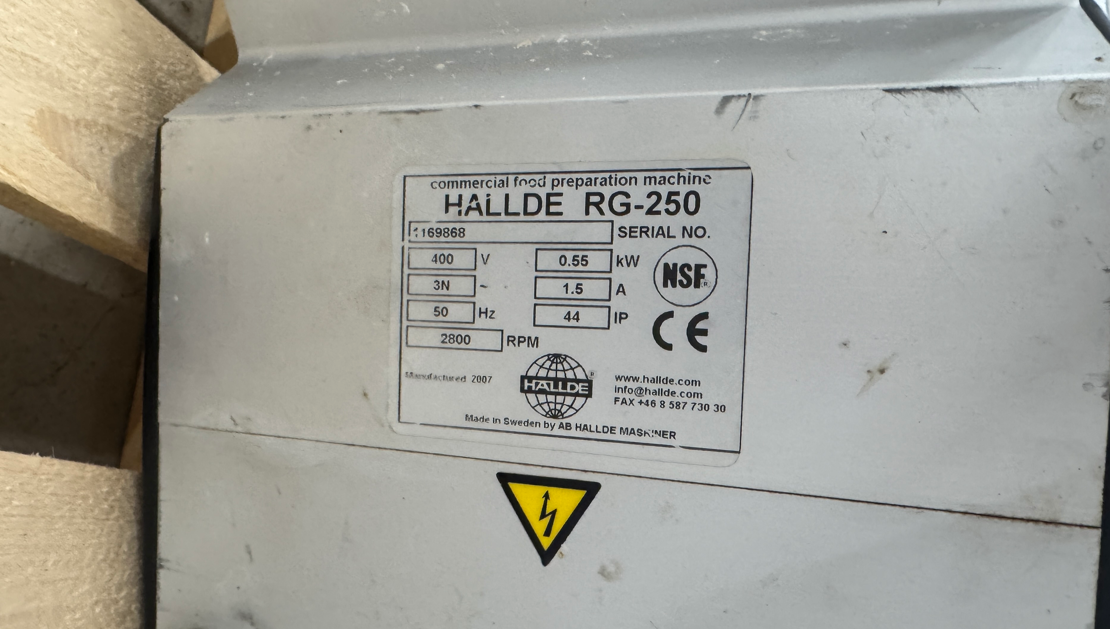 Used Hällde RG-250 -2007 #2712