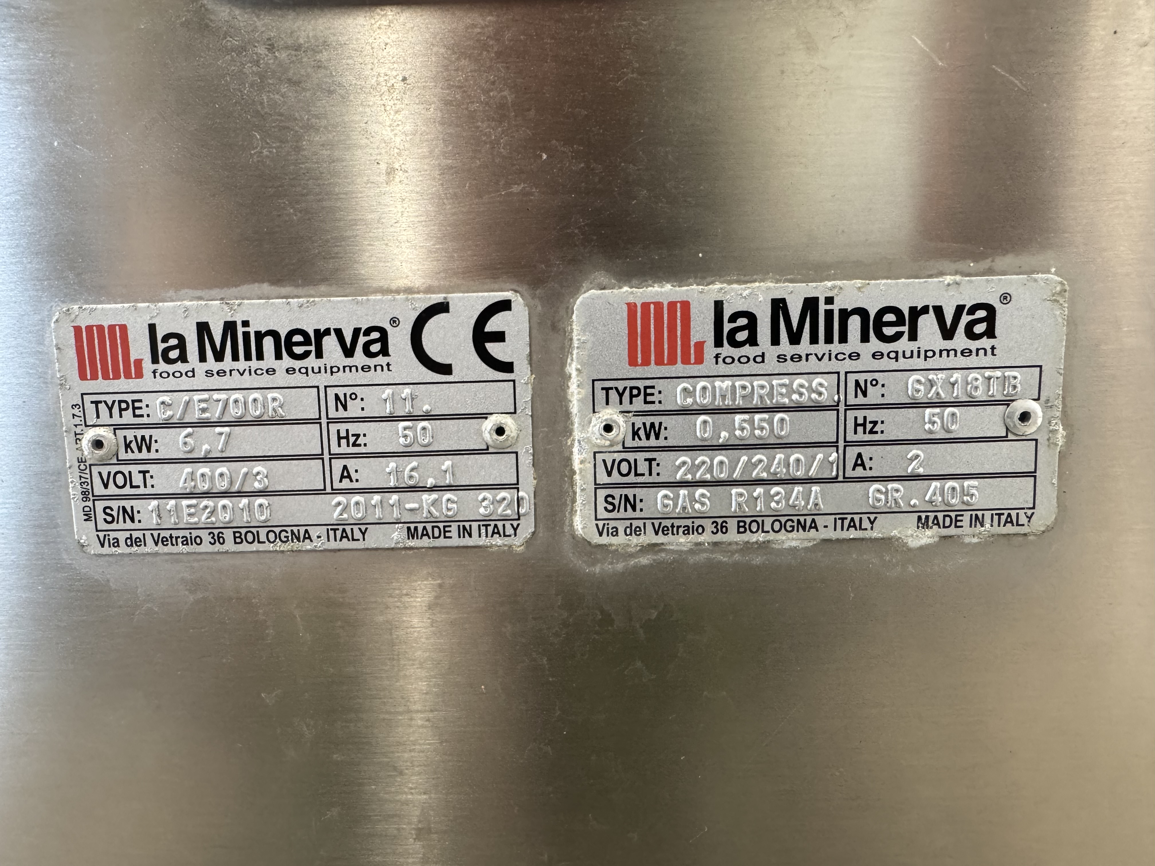 Used Kylkvarn med portionerare La Minerva C7E700R & MPM 500 #2946