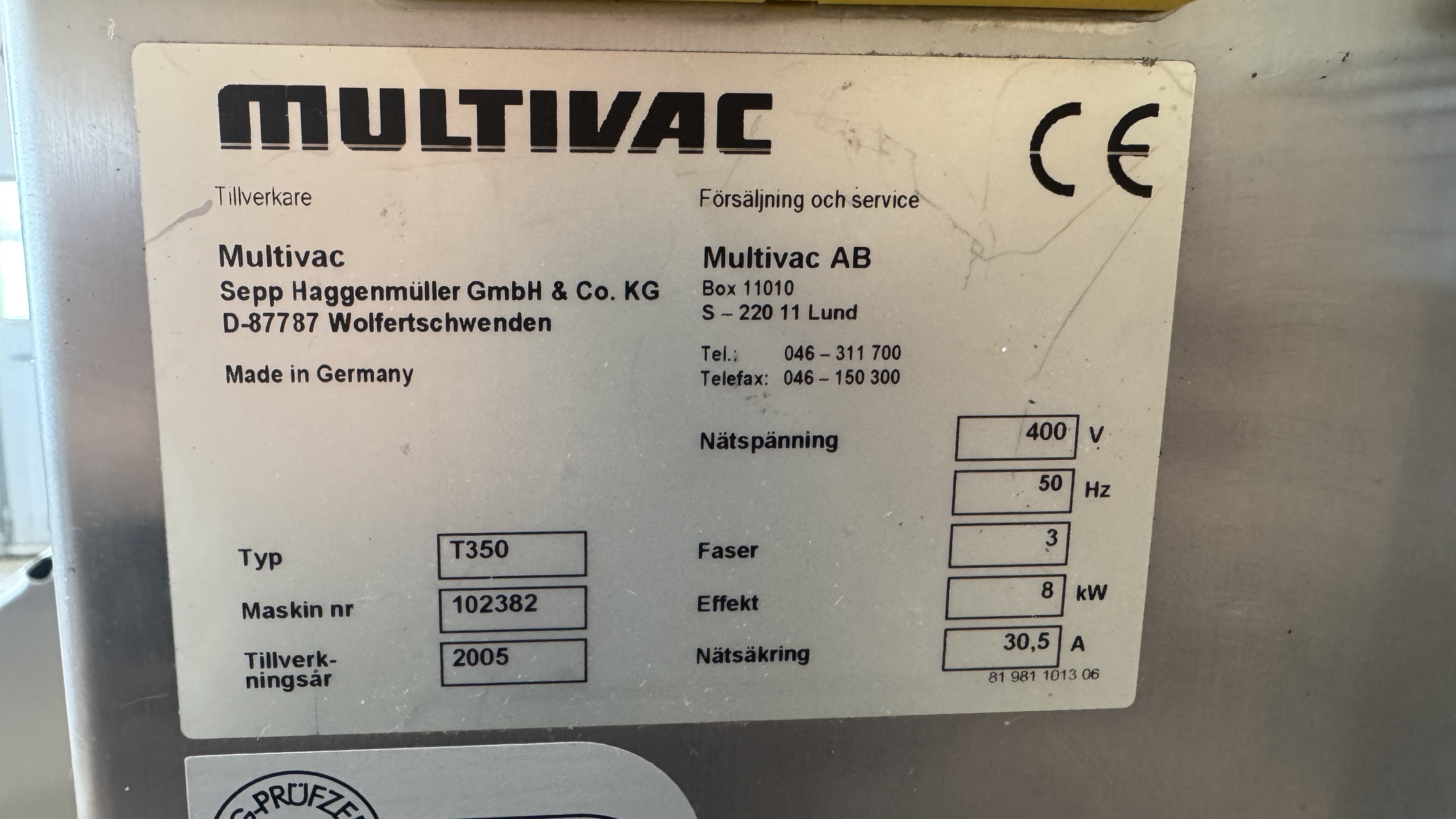 Used Trågpack Multivac T350 