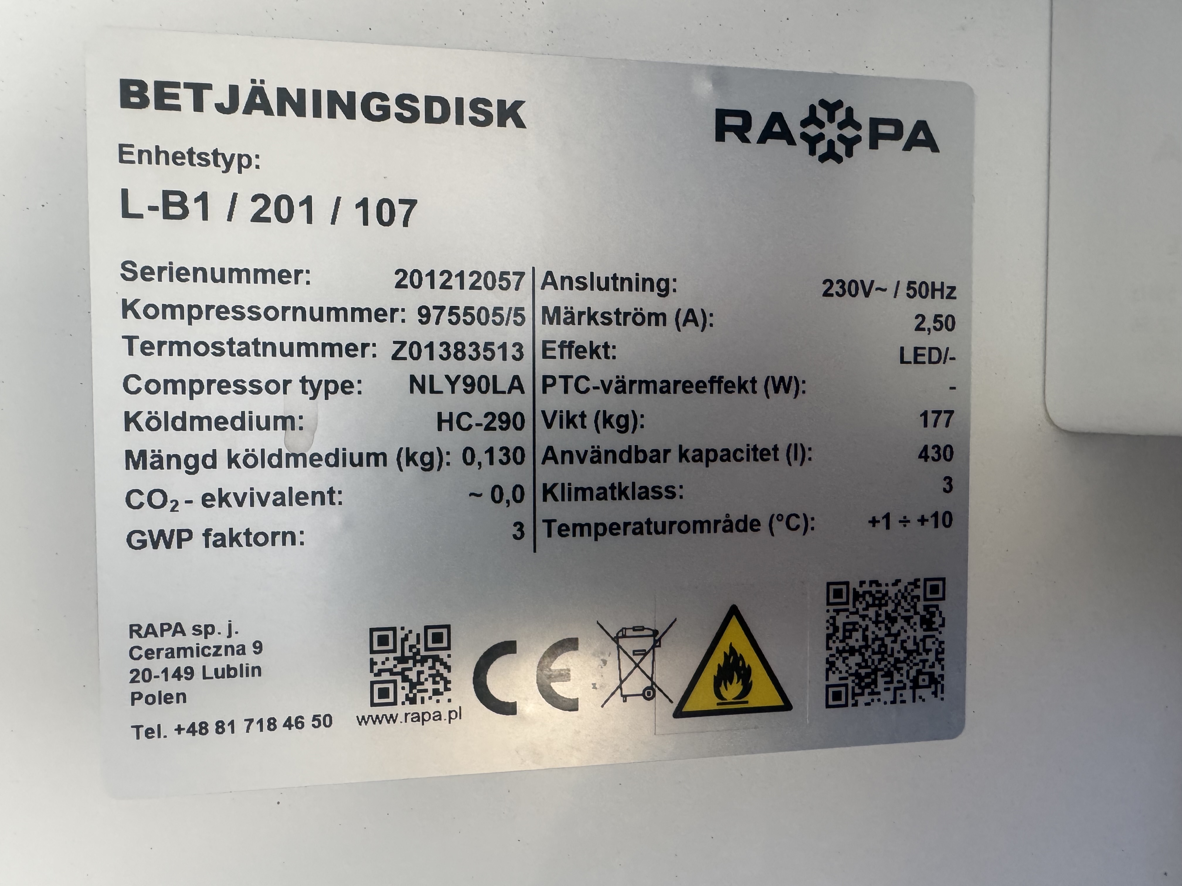 Used Betjäningsdisk Rapa L-B1 #2961
