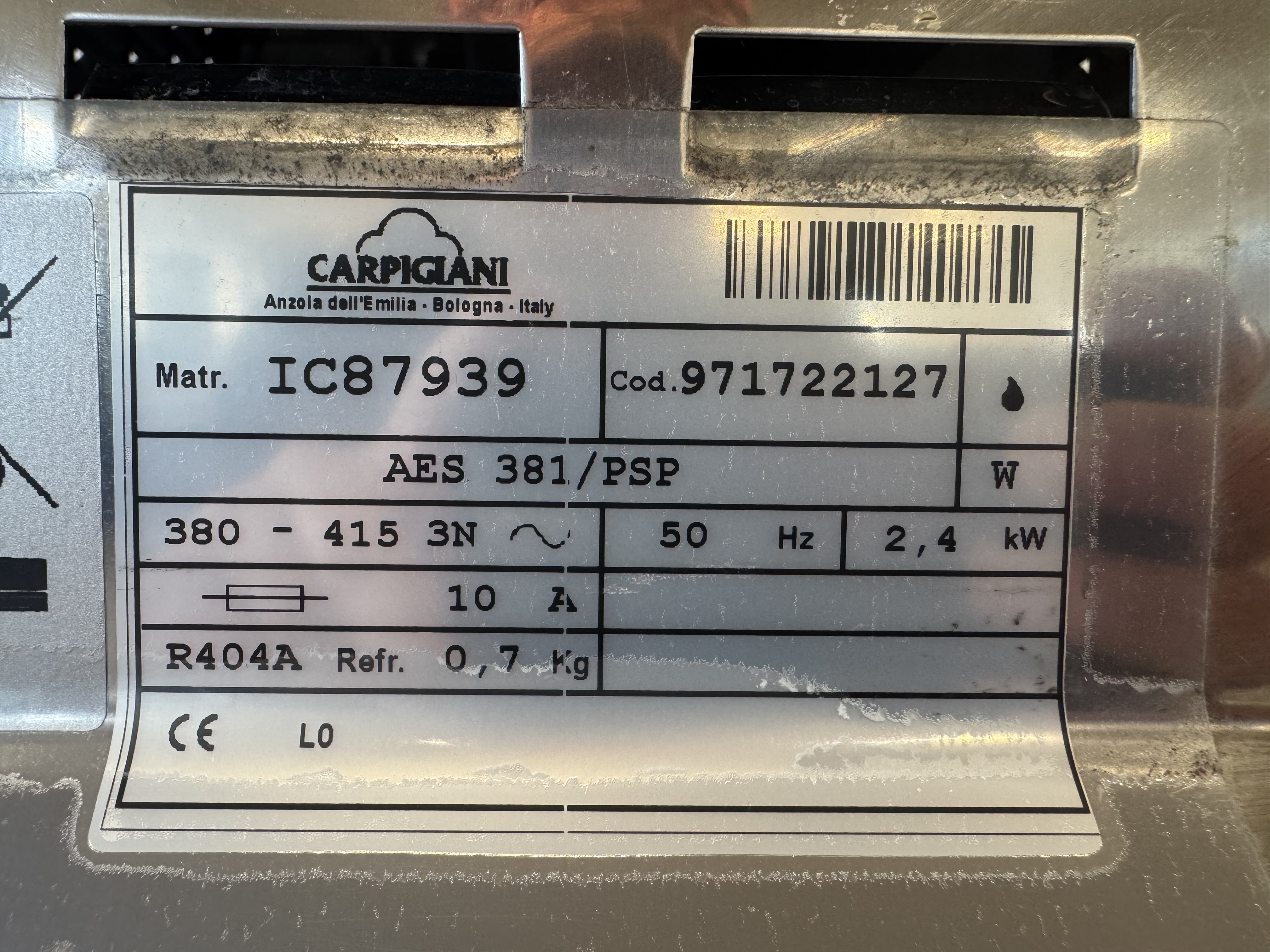 Used Carpigiani AES 381/PSP