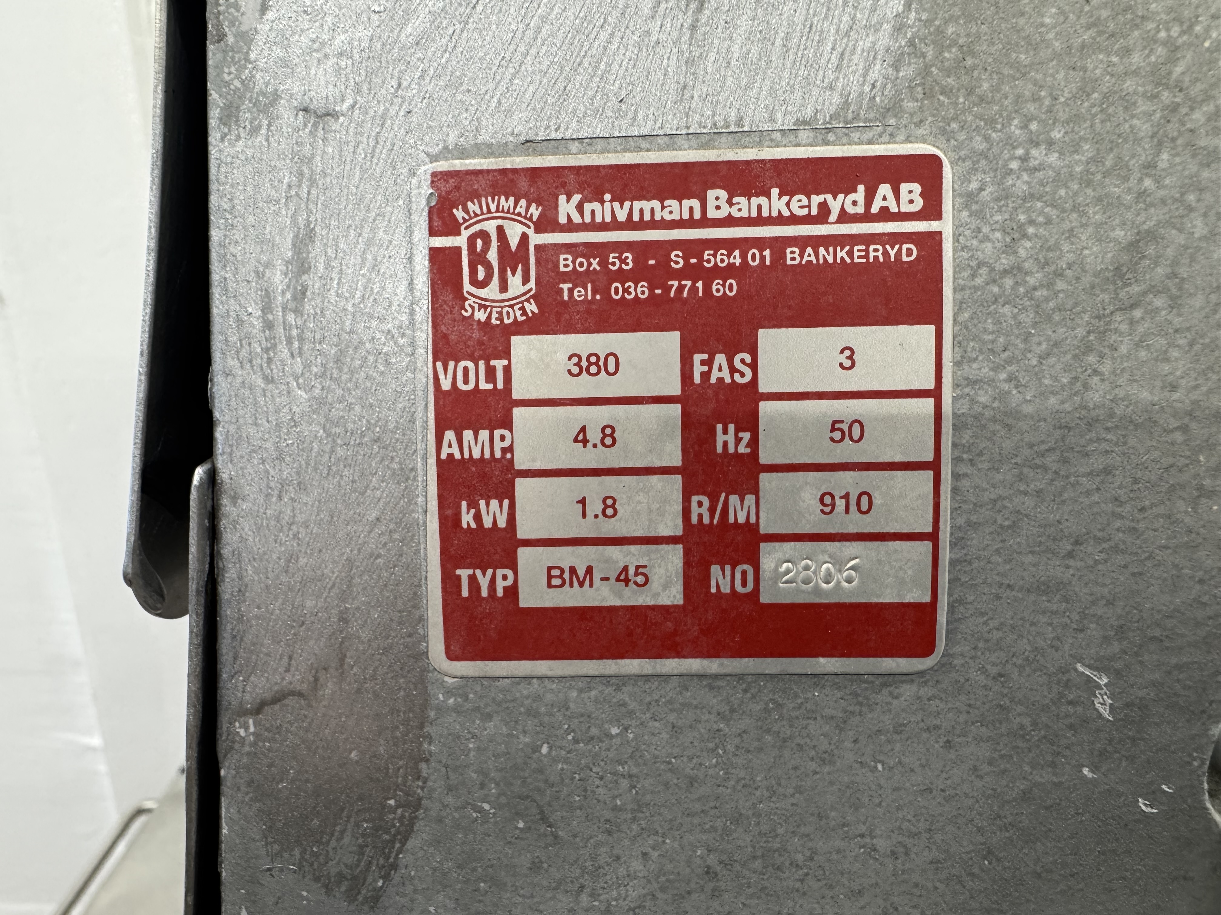 Used Bankeryd BM-45 #2824