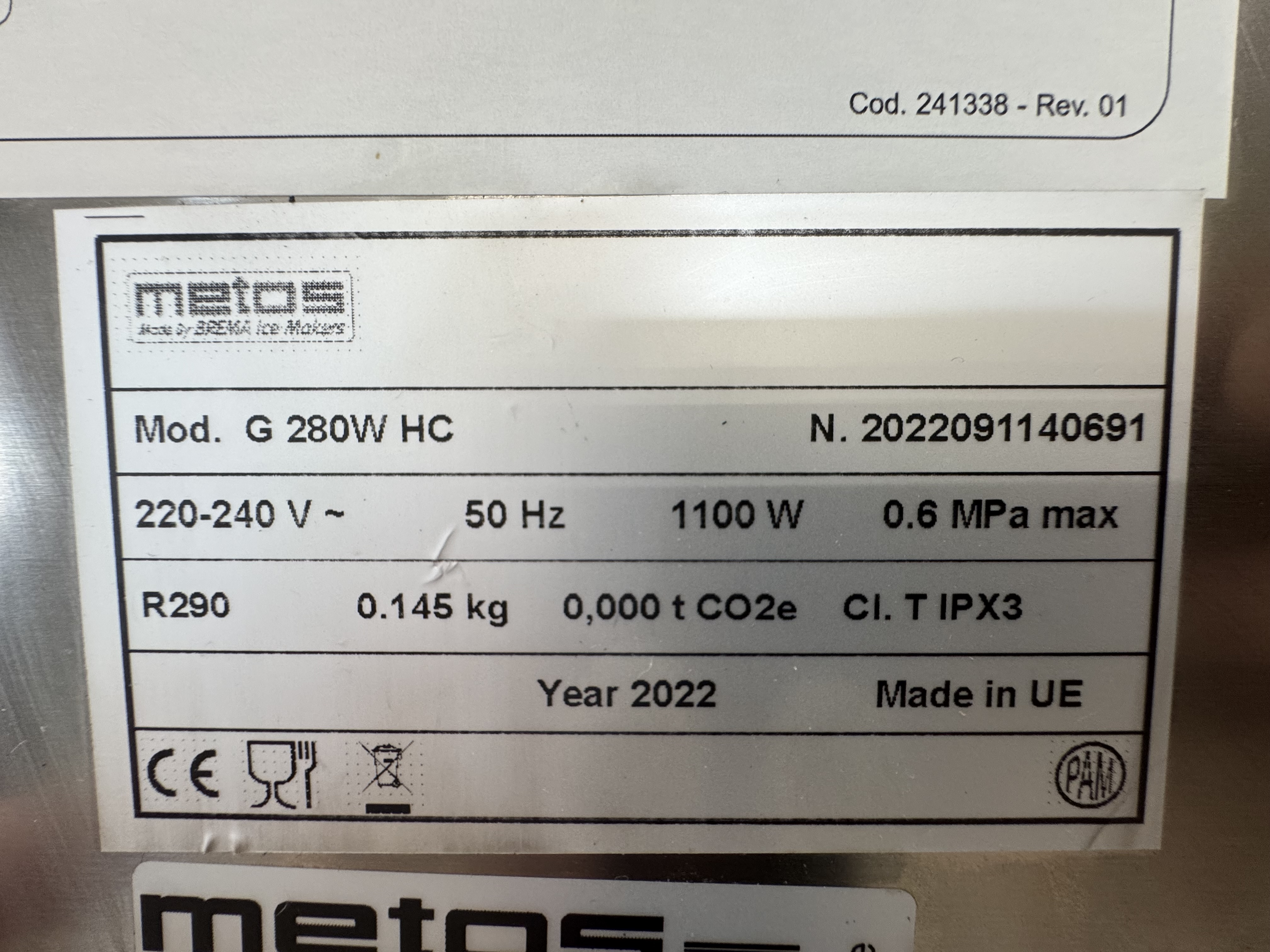 Used Ismaskin Flaker G280W HC (2022) och Islåda Scotsman SB322 (2019) #2826