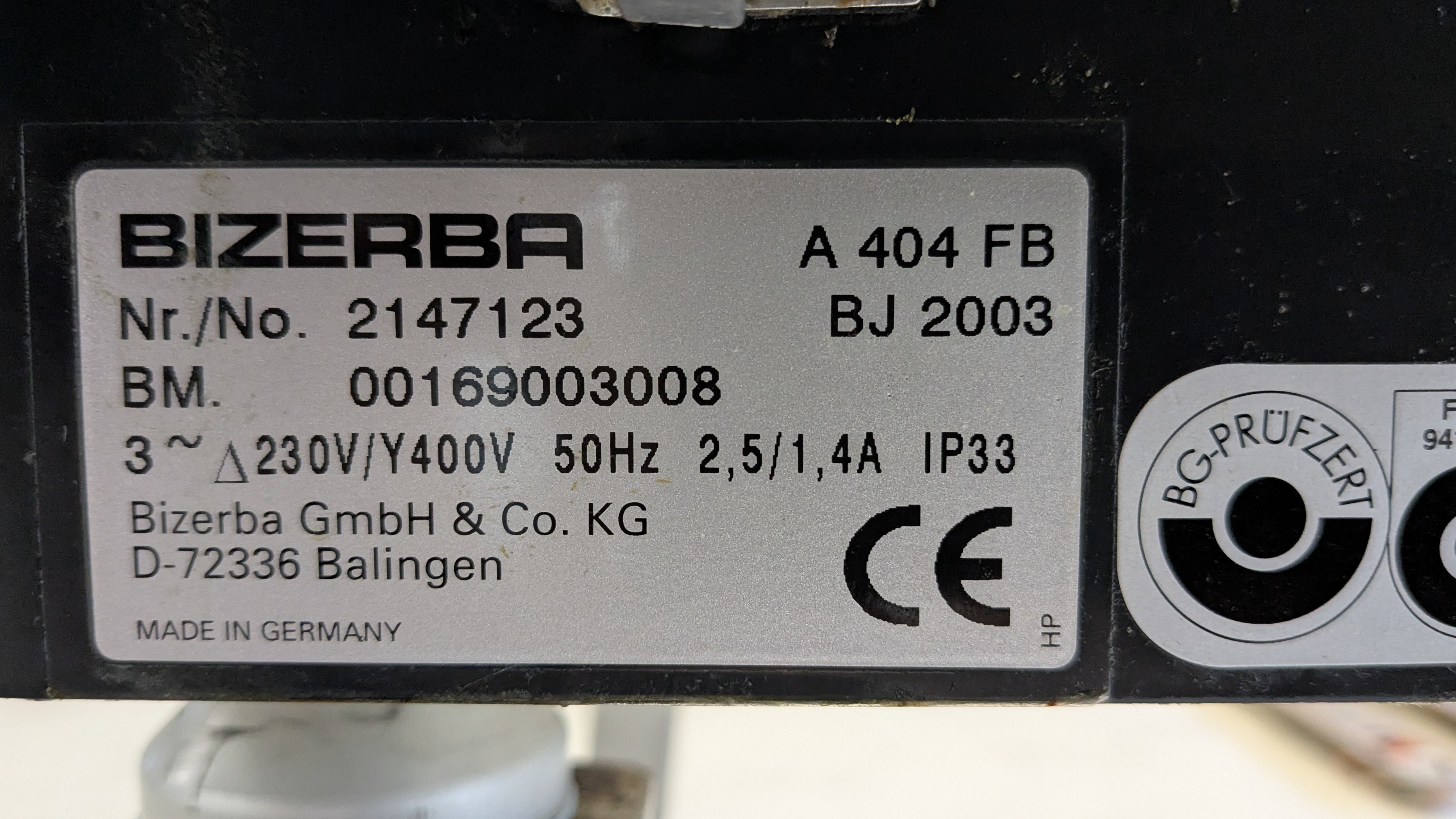 Used Bizerba A404 FB