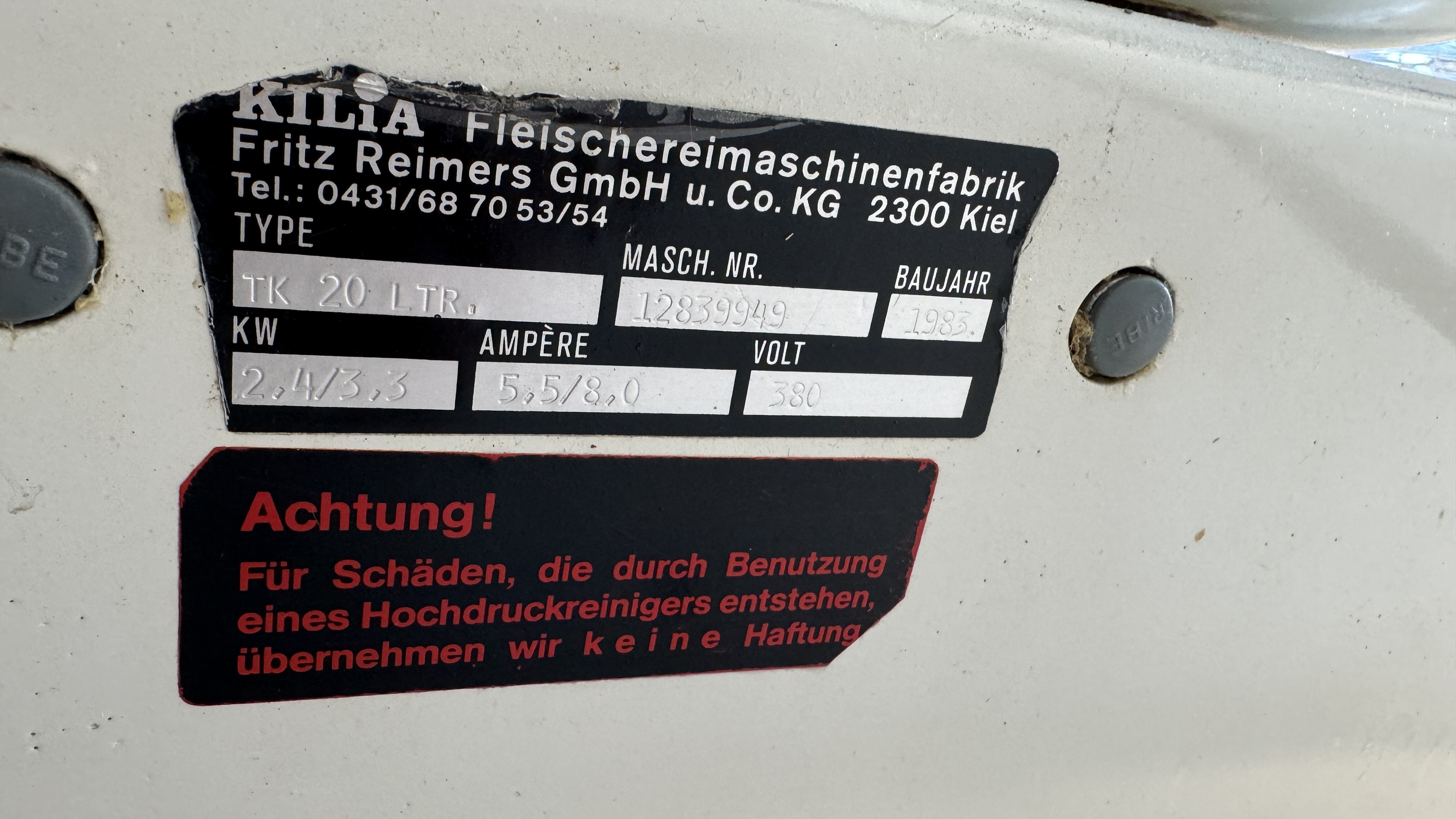 Used Snabbhack Kilia 20liter #2298