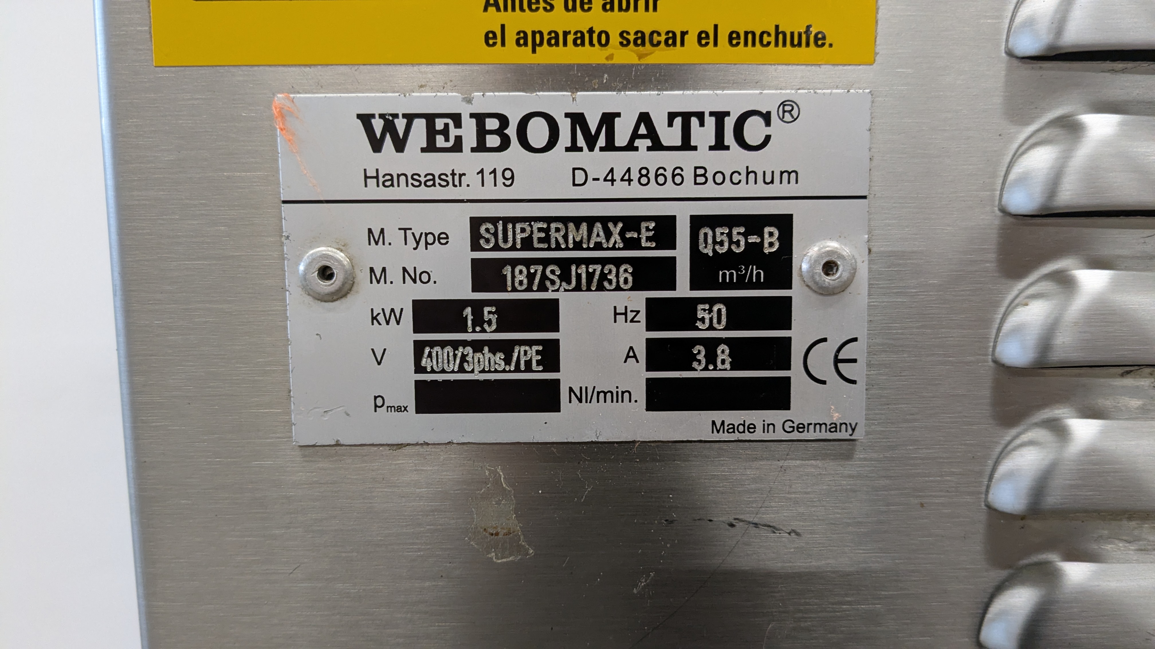 Used Vakuumaskin Webomatic Supernax-E #2747