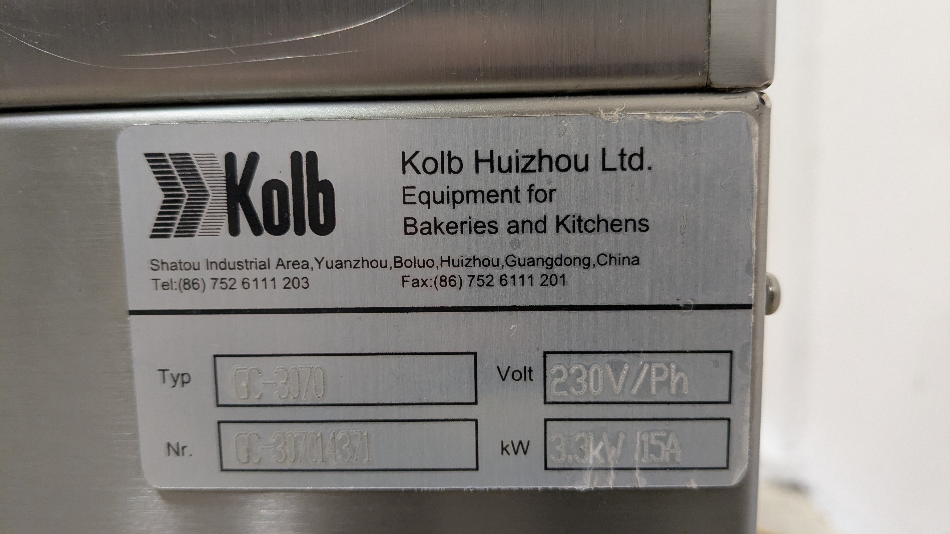 Used Kolb/Atollspeed GC-3070 #2748