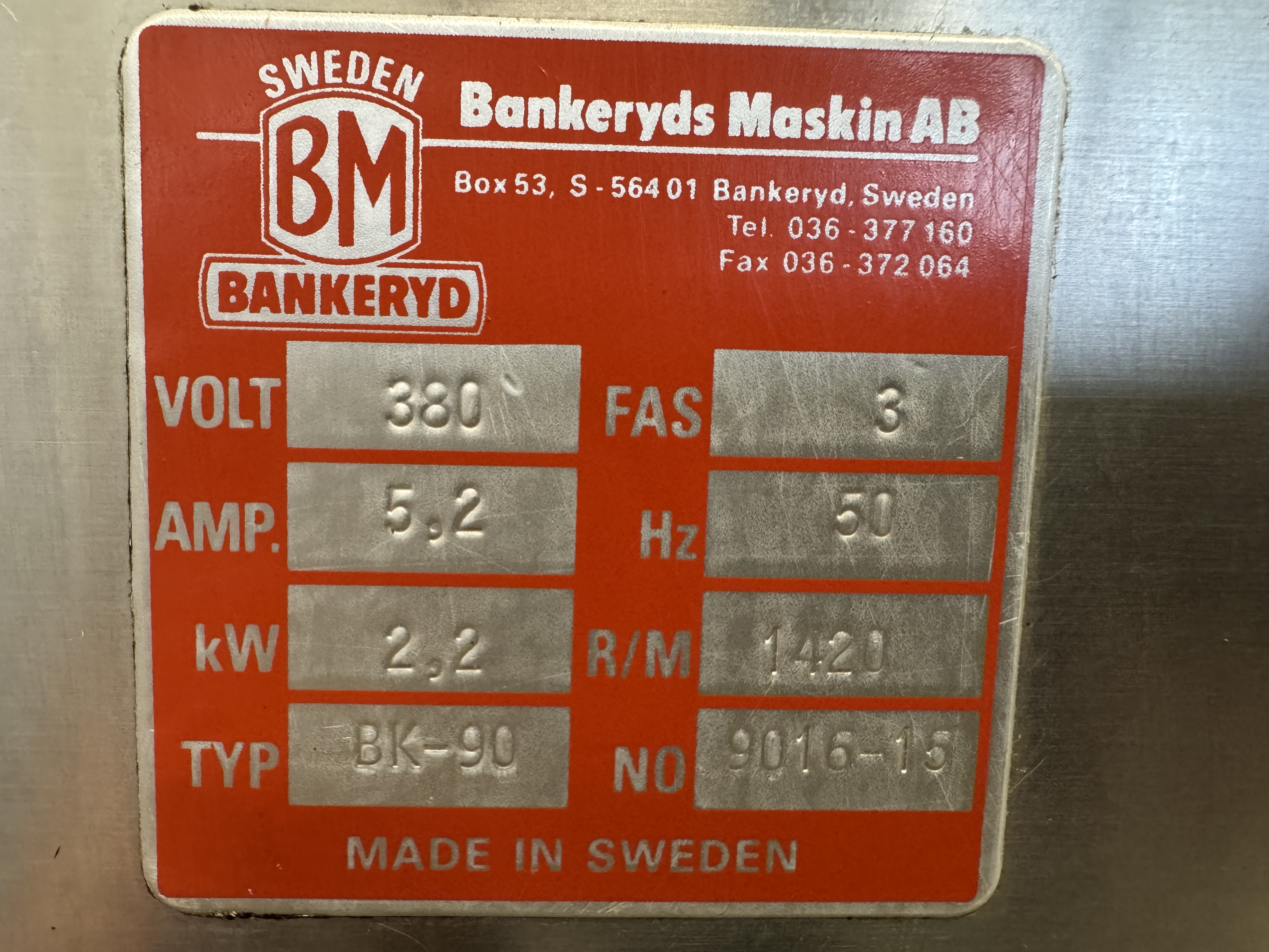 Used Bankeryd BK-90 Blandarkvarn #2770