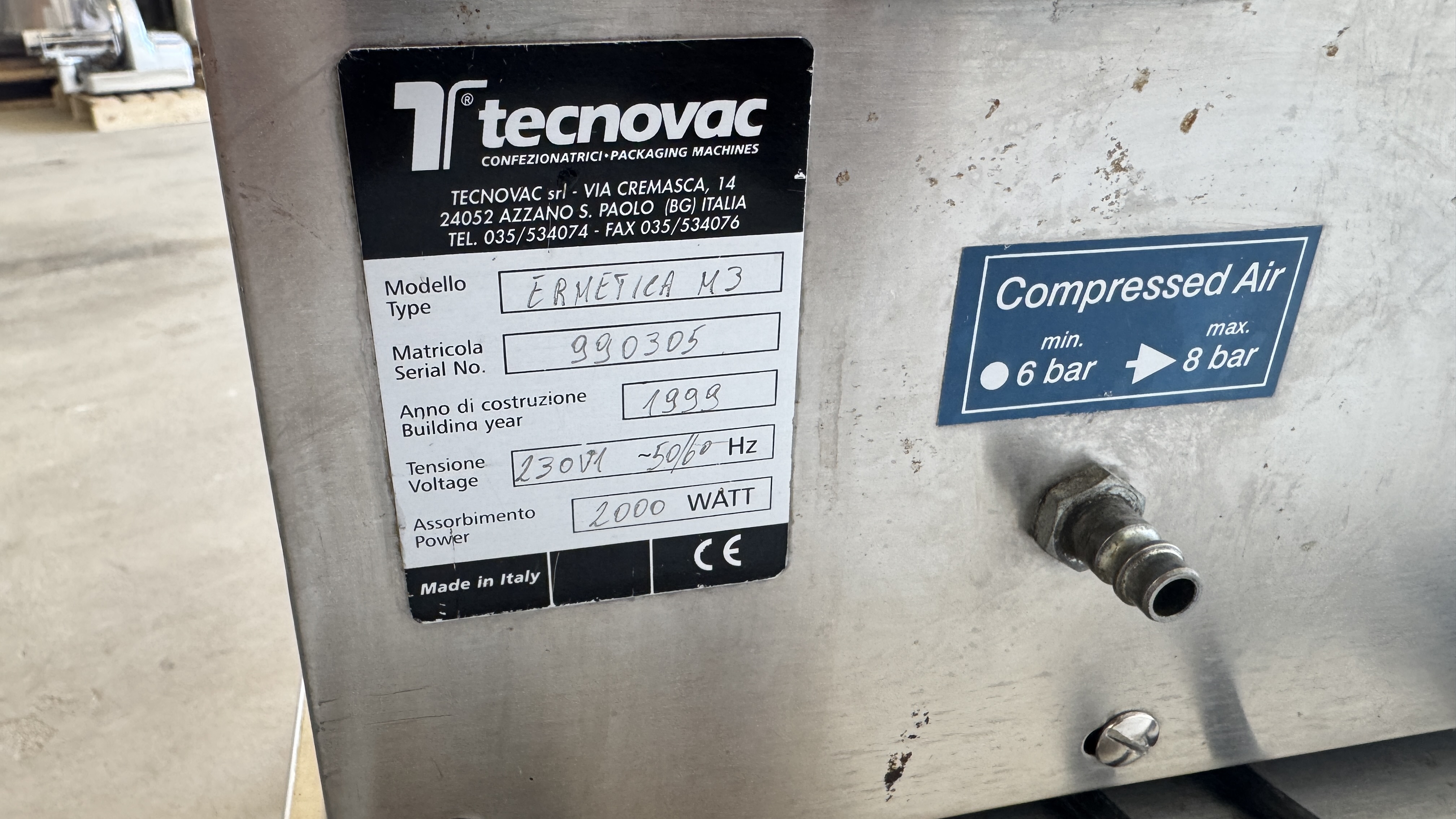 Used Trågförslutare Tecnovac -1998 #2594