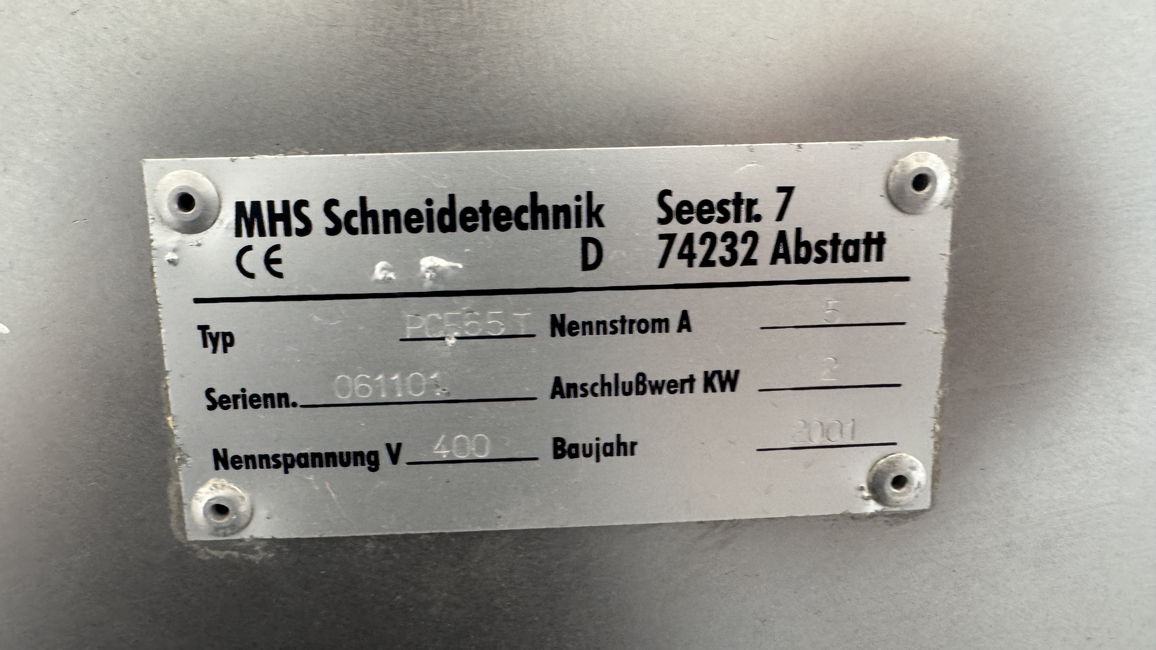 Used Kotletthugg MHS PCE65T -2001 #2629