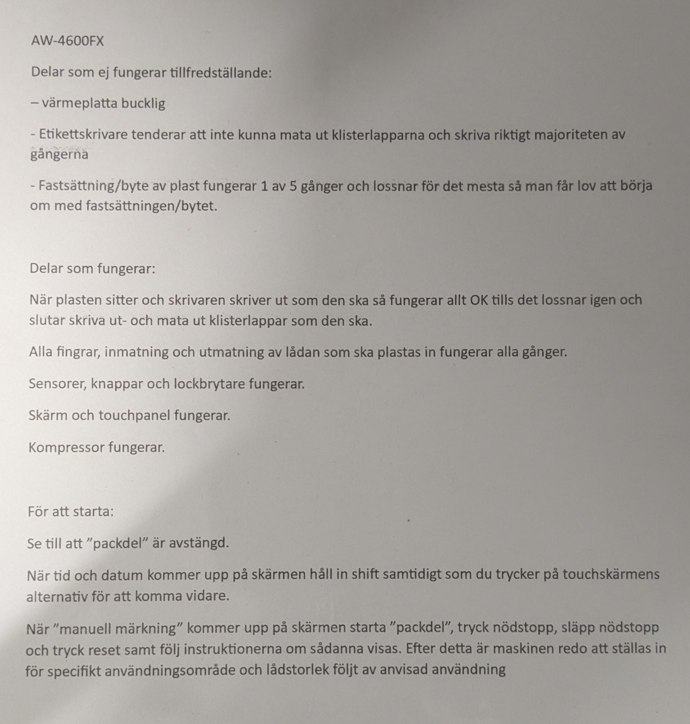 Used AW-4600FX #2755