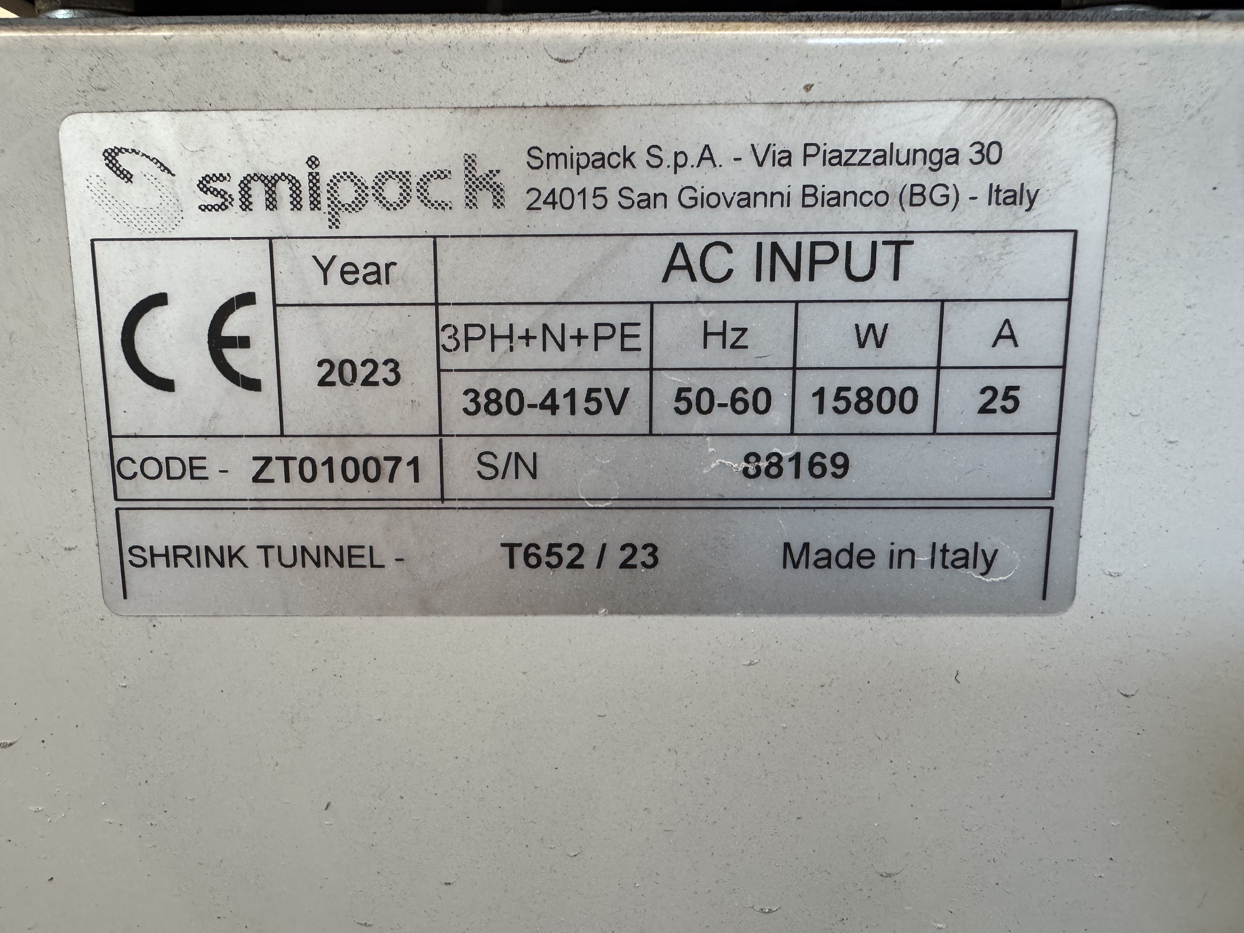 Used Krymptunnel Smipack T652/23 #2904