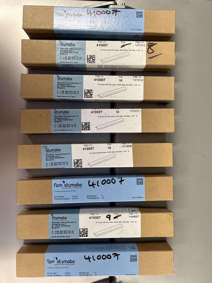 Used FAM cross cut blades