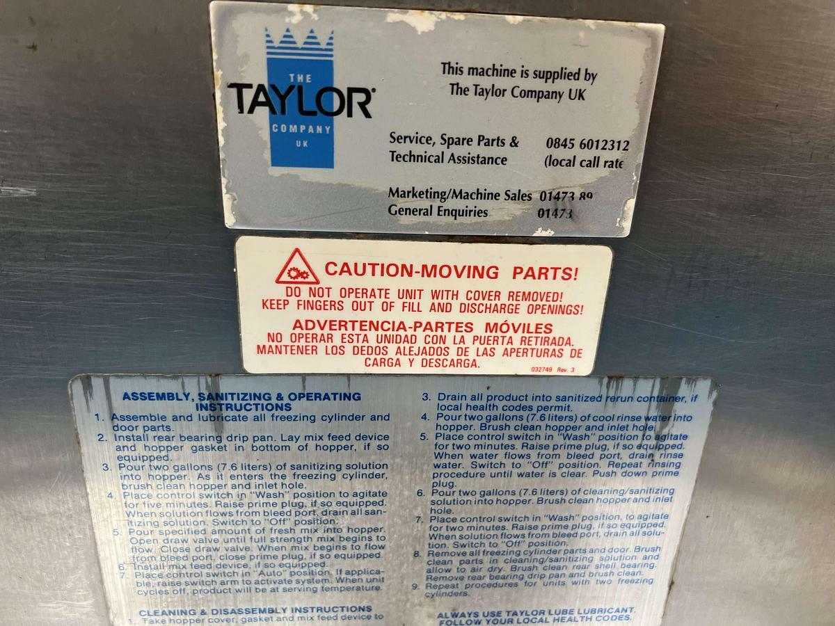 Used Taylor’s Ice Cream Machine