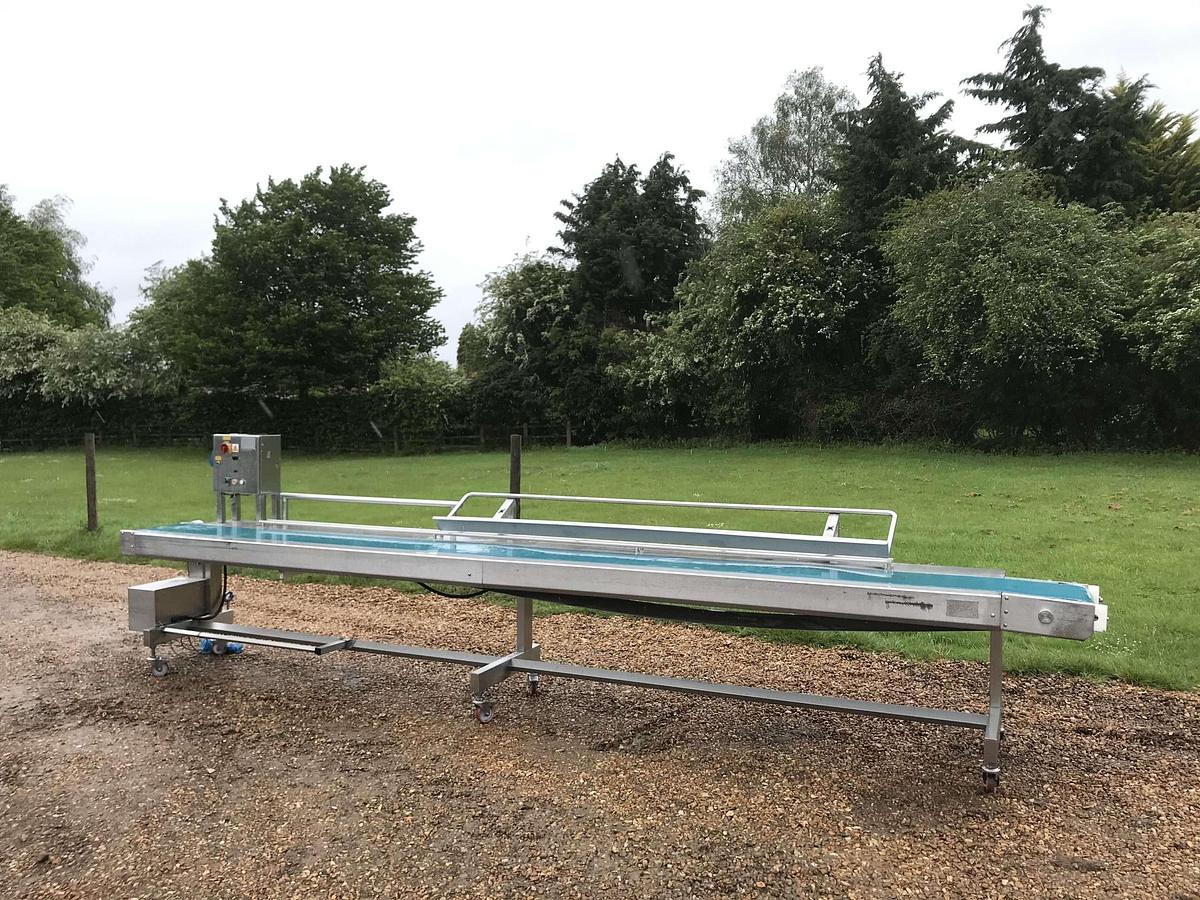 Used Flat Bed Stainless Steel Conveyor