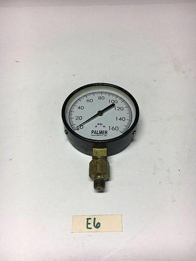 Used Palmer Instruments Gauge 0-160 Psi 1/2" NPT Warranty! Fast Shipping!