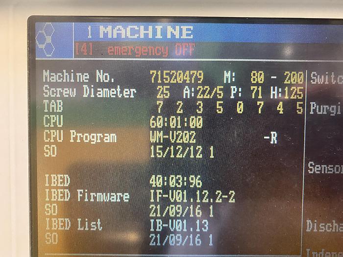 Used 1999 Demag ERGOtech System 800-200 Injection Moulding Machine