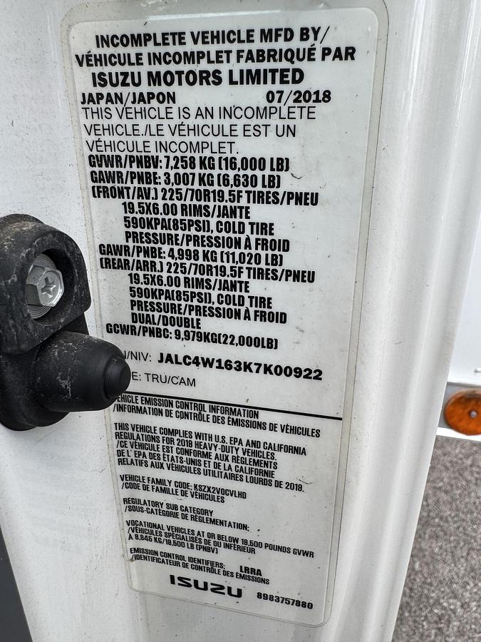 Used 2019 ISUZU NPR XD