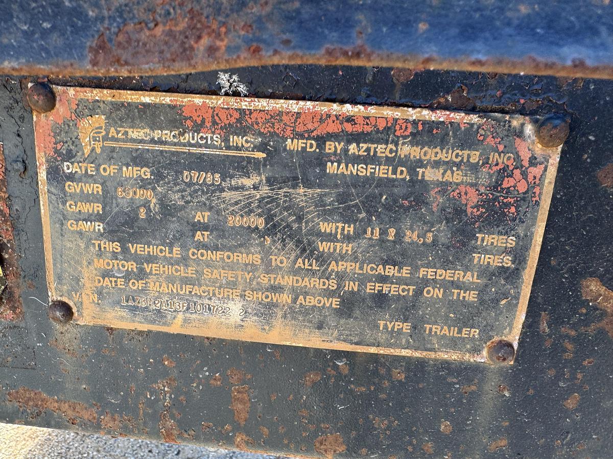 Used 1985 AZTEC 45FT FLATBED TRAILER