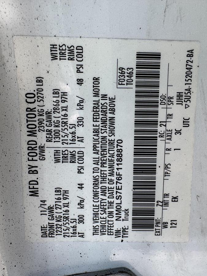 Used 2015 FORD TRANSIT CONNECT