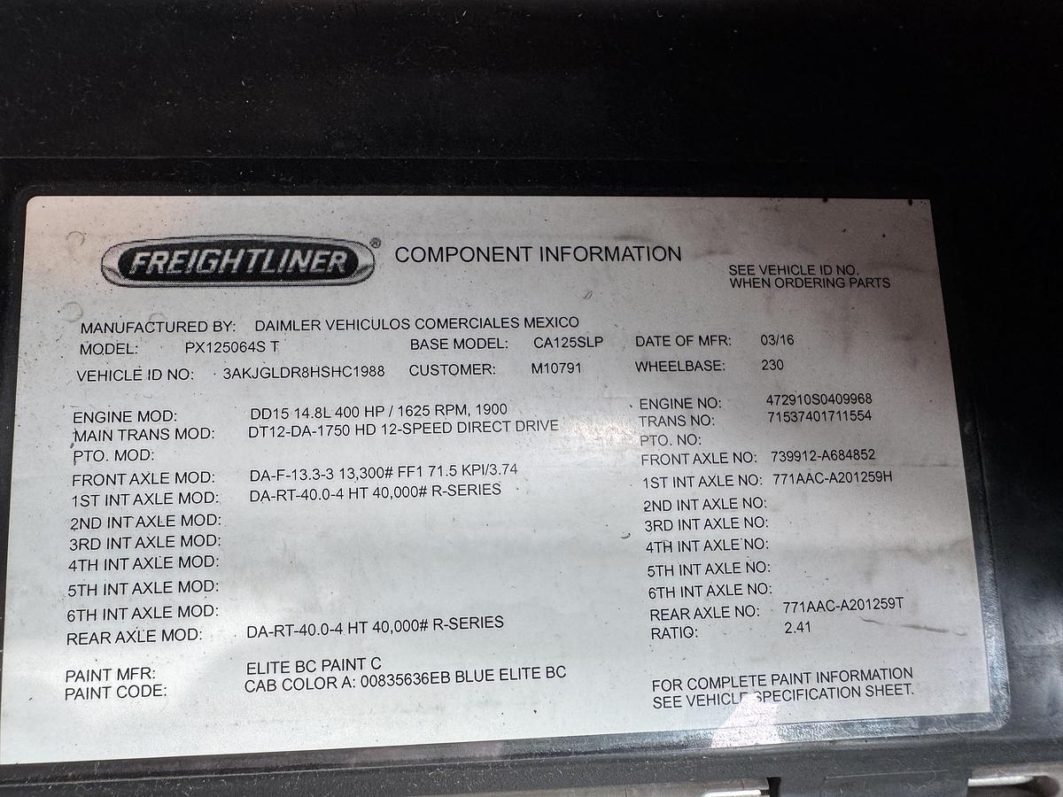 Used 2017 Freightliner® CASCADIA